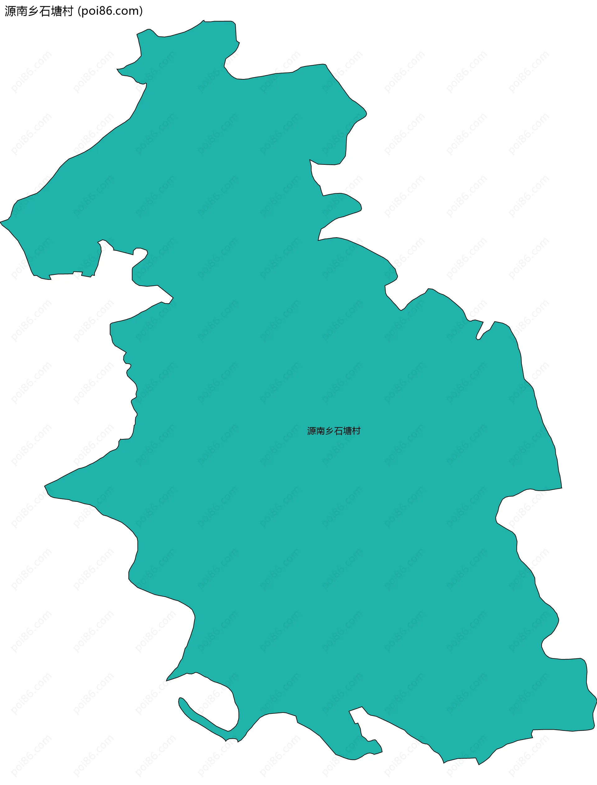 源南乡石塘村边界地图