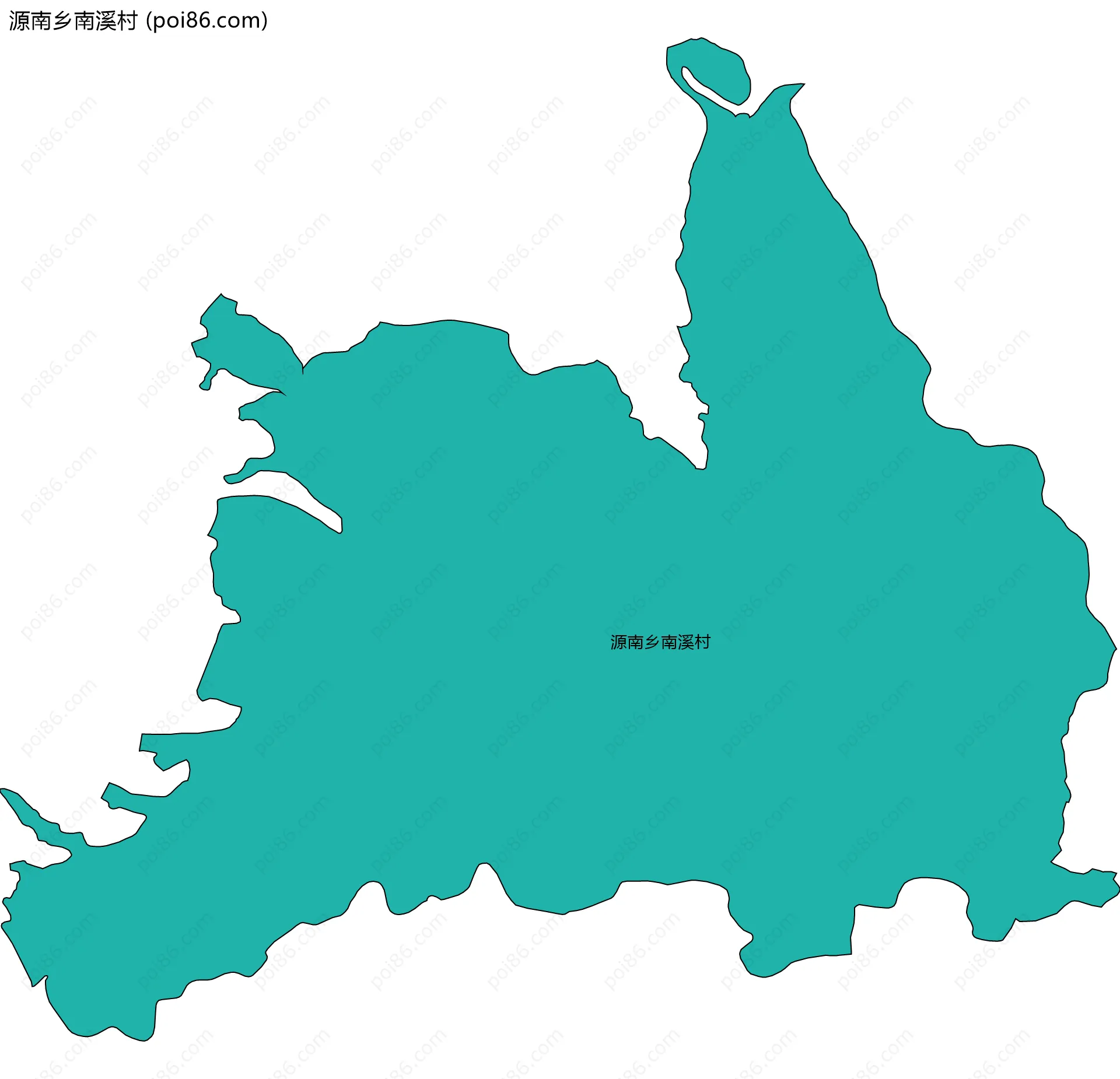 源南乡南溪村边界地图