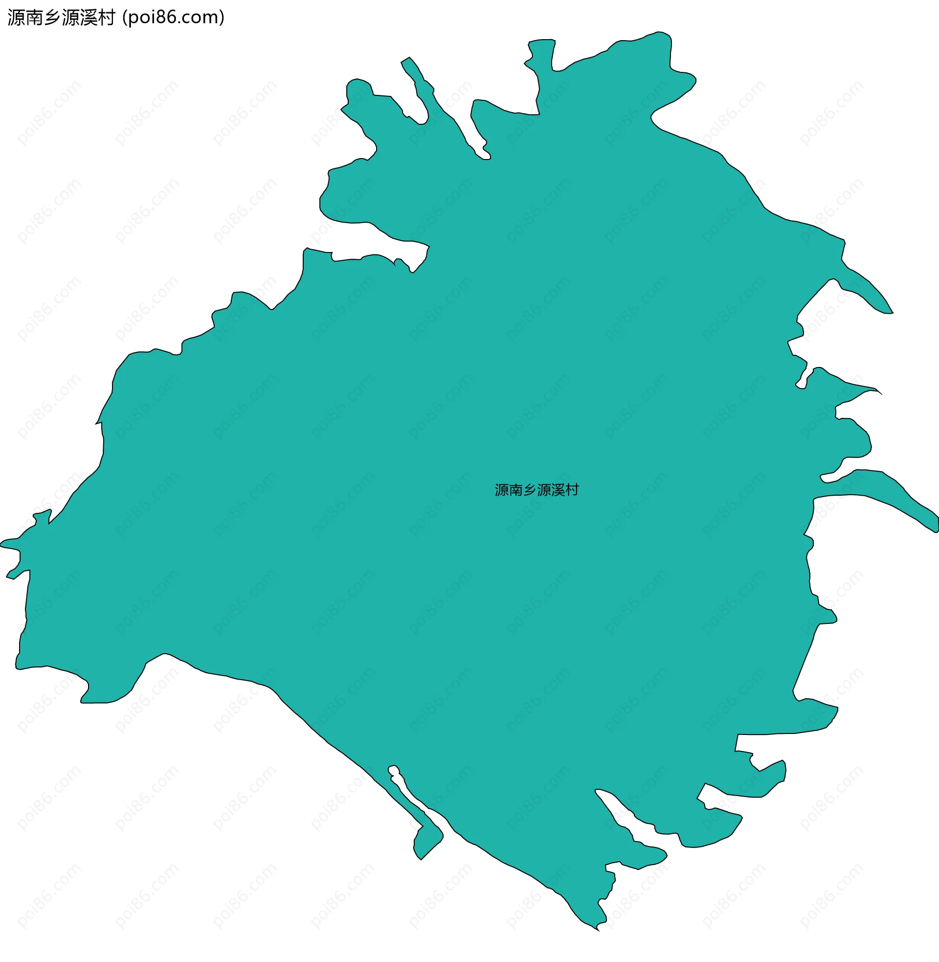 源南乡源溪村边界地图