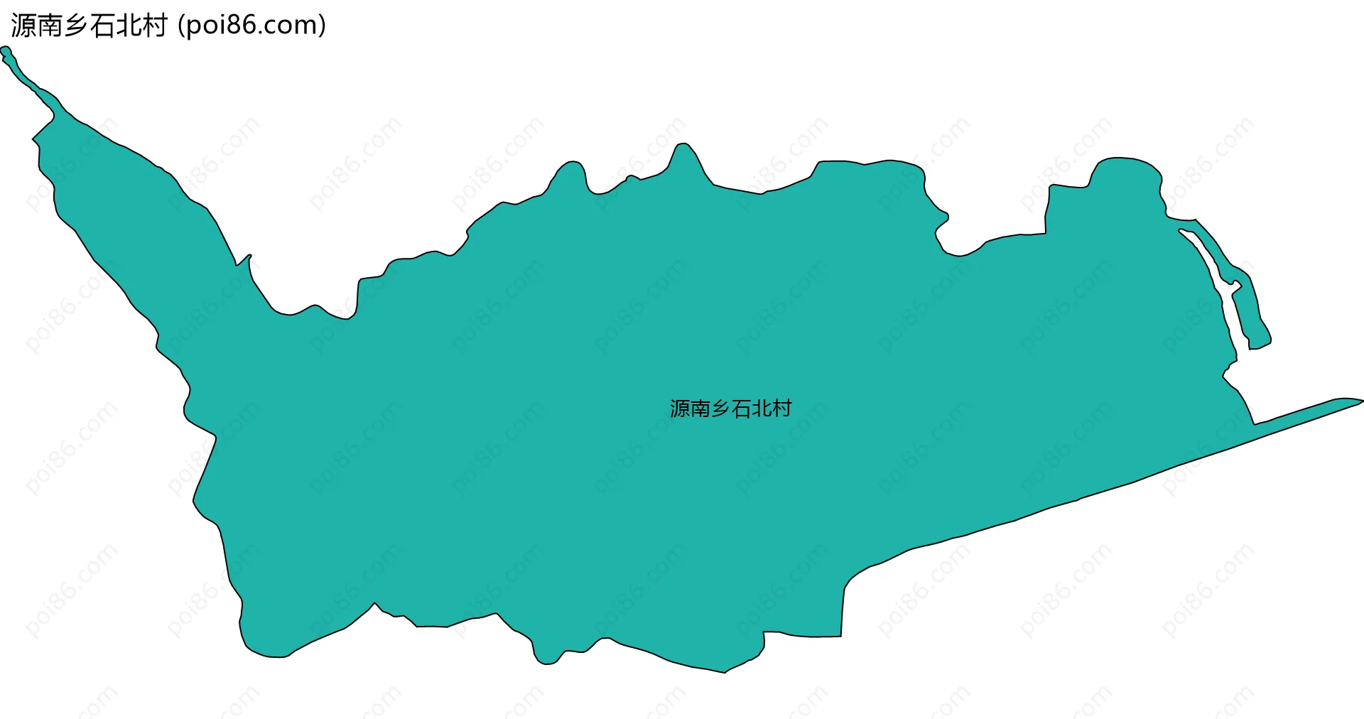 源南乡石北村边界地图