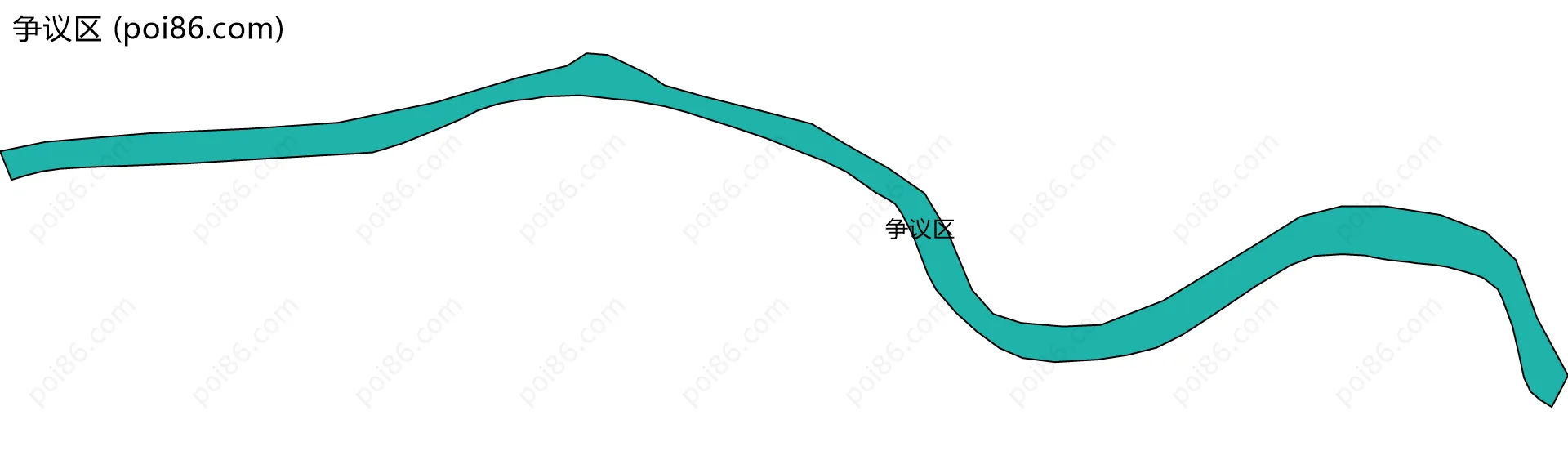 争议区边界地图