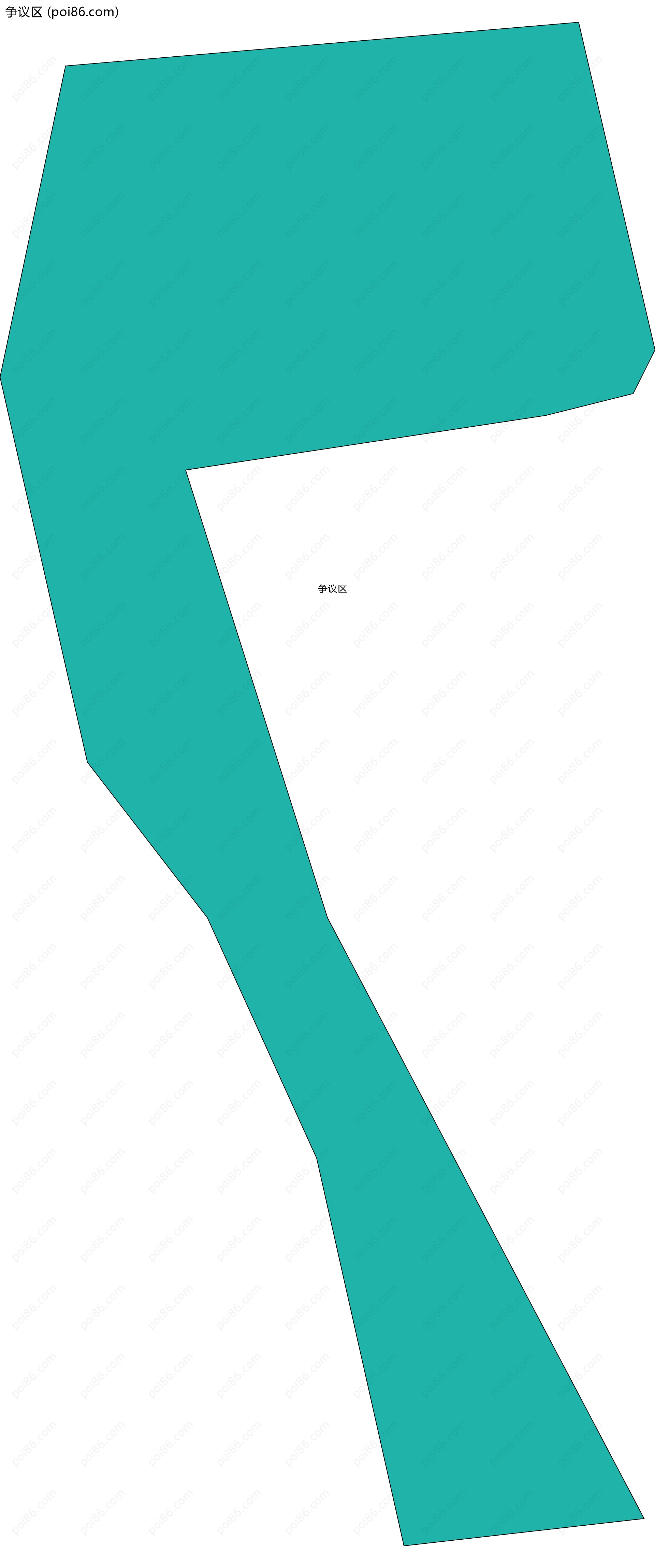 争议区边界地图