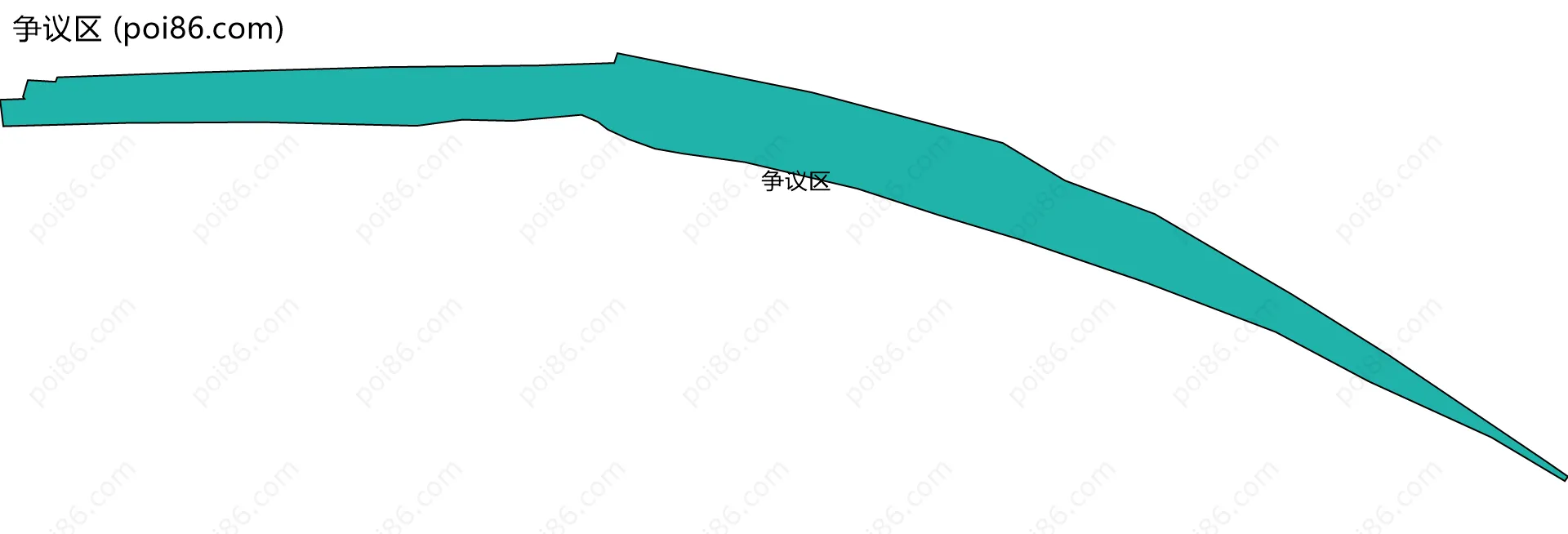 争议区边界地图