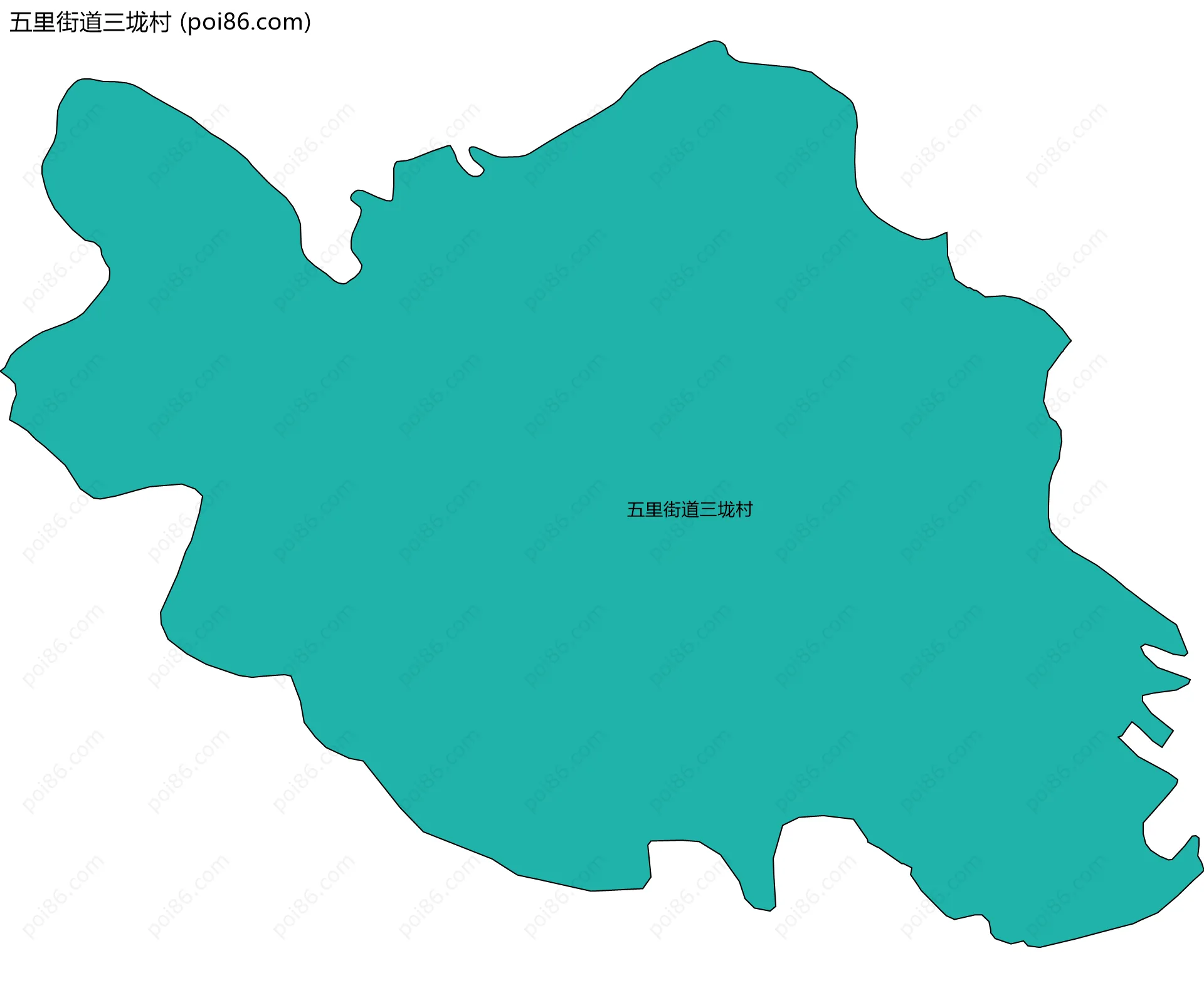 五里街道三垅村边界地图