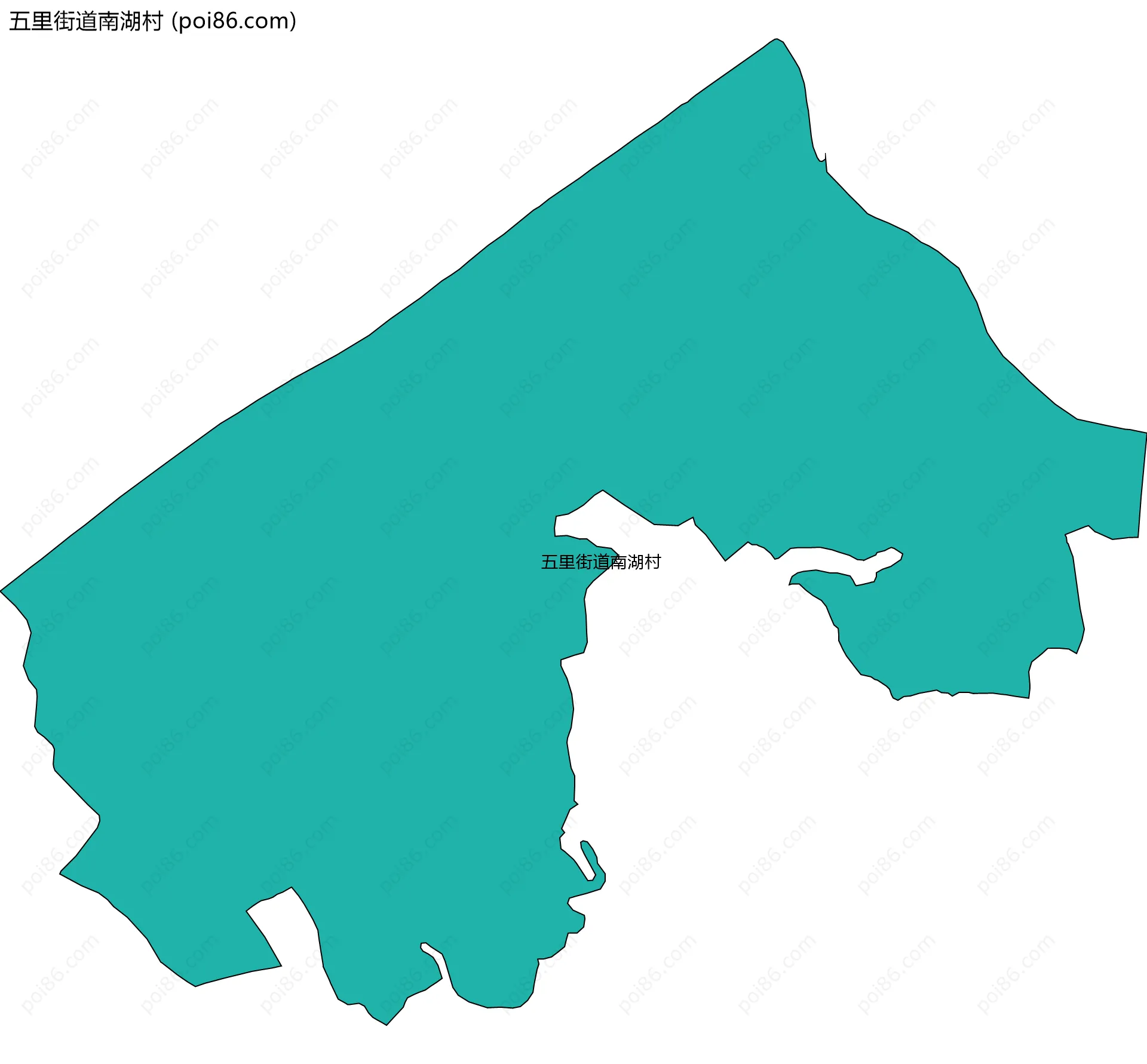 五里街道南湖村边界地图