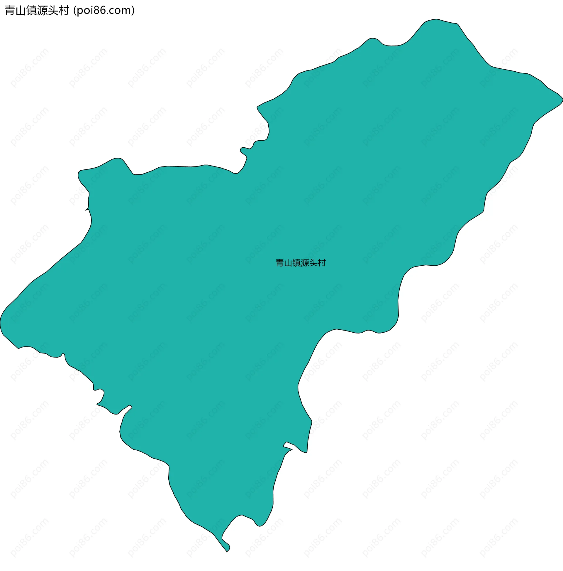 青山镇源头村边界地图