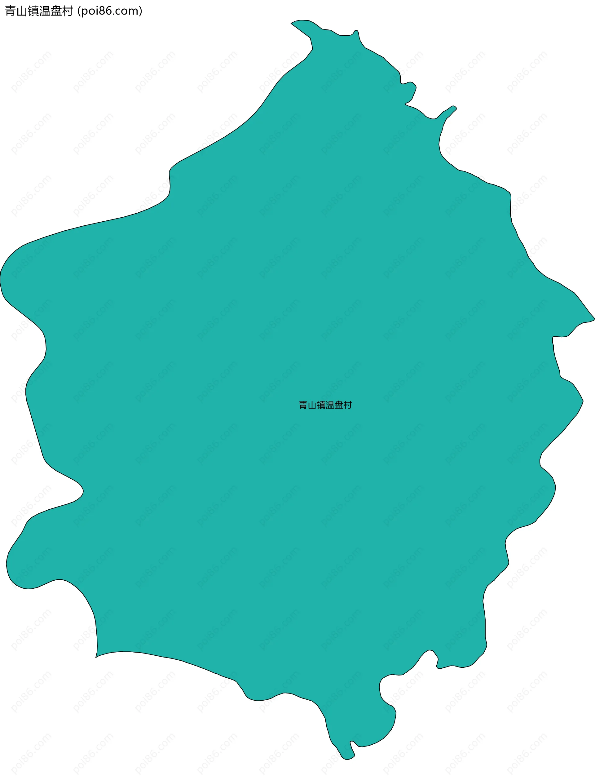 青山镇温盘村边界地图
