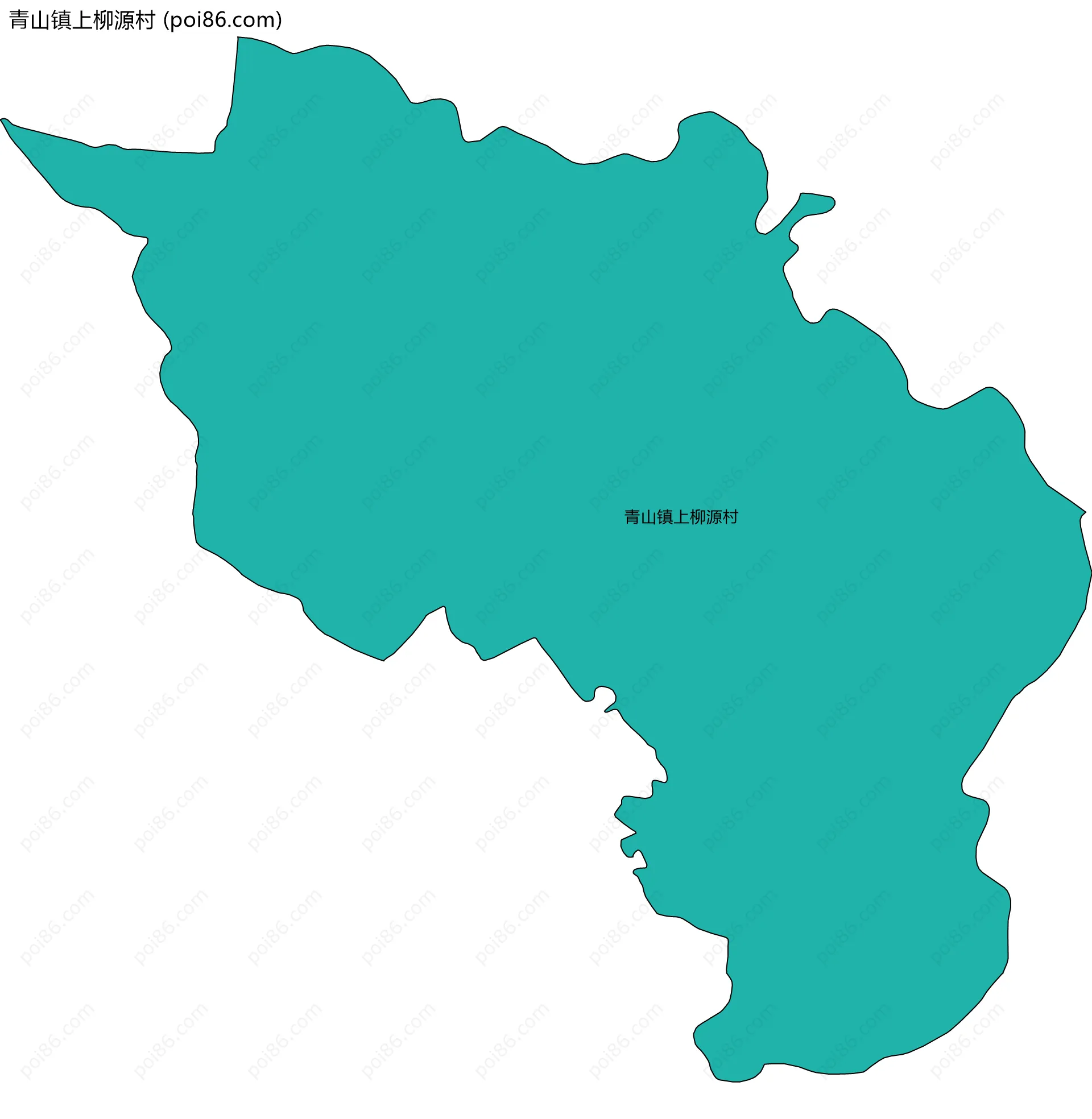 青山镇上柳源村边界地图