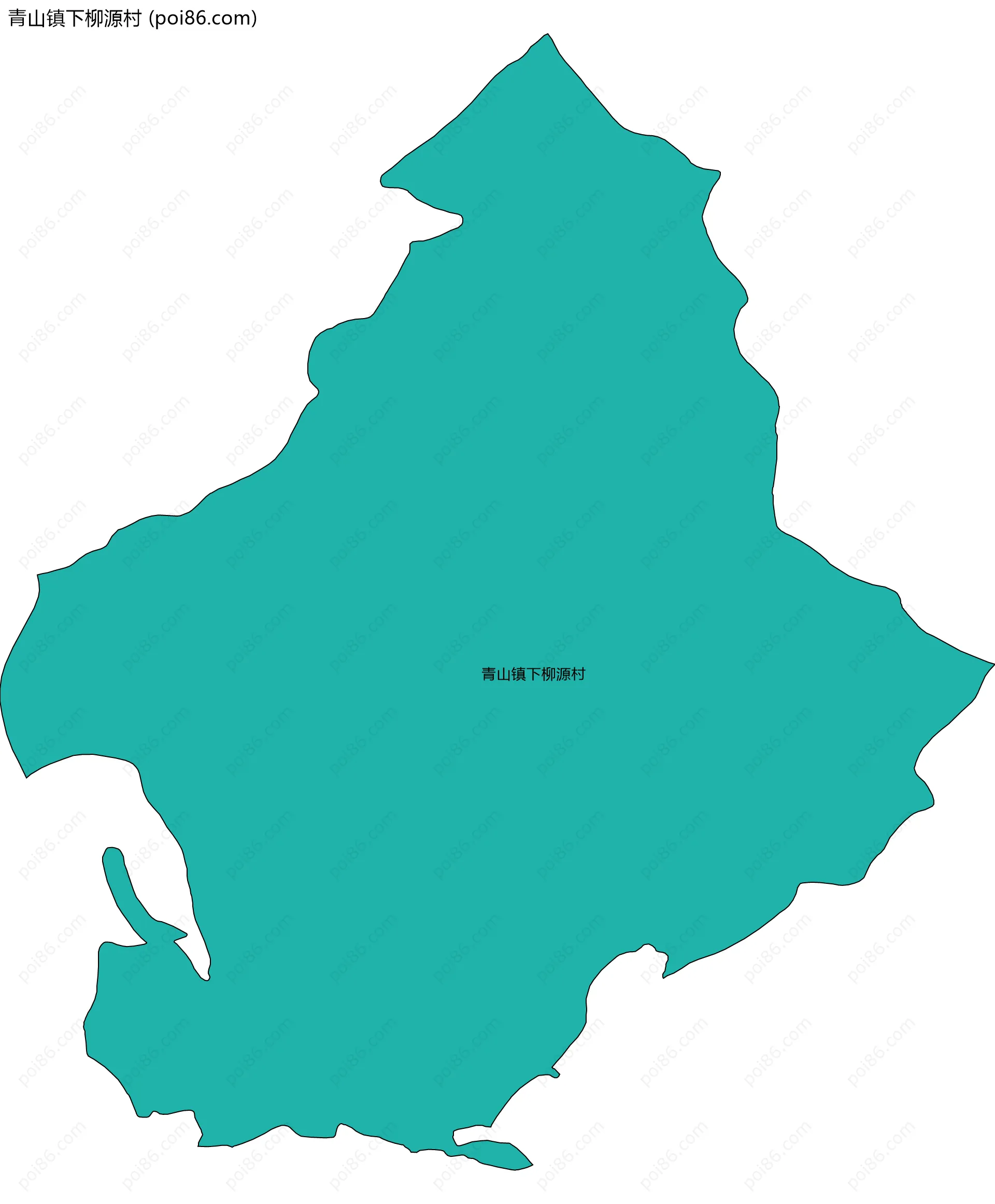 青山镇下柳源村边界地图