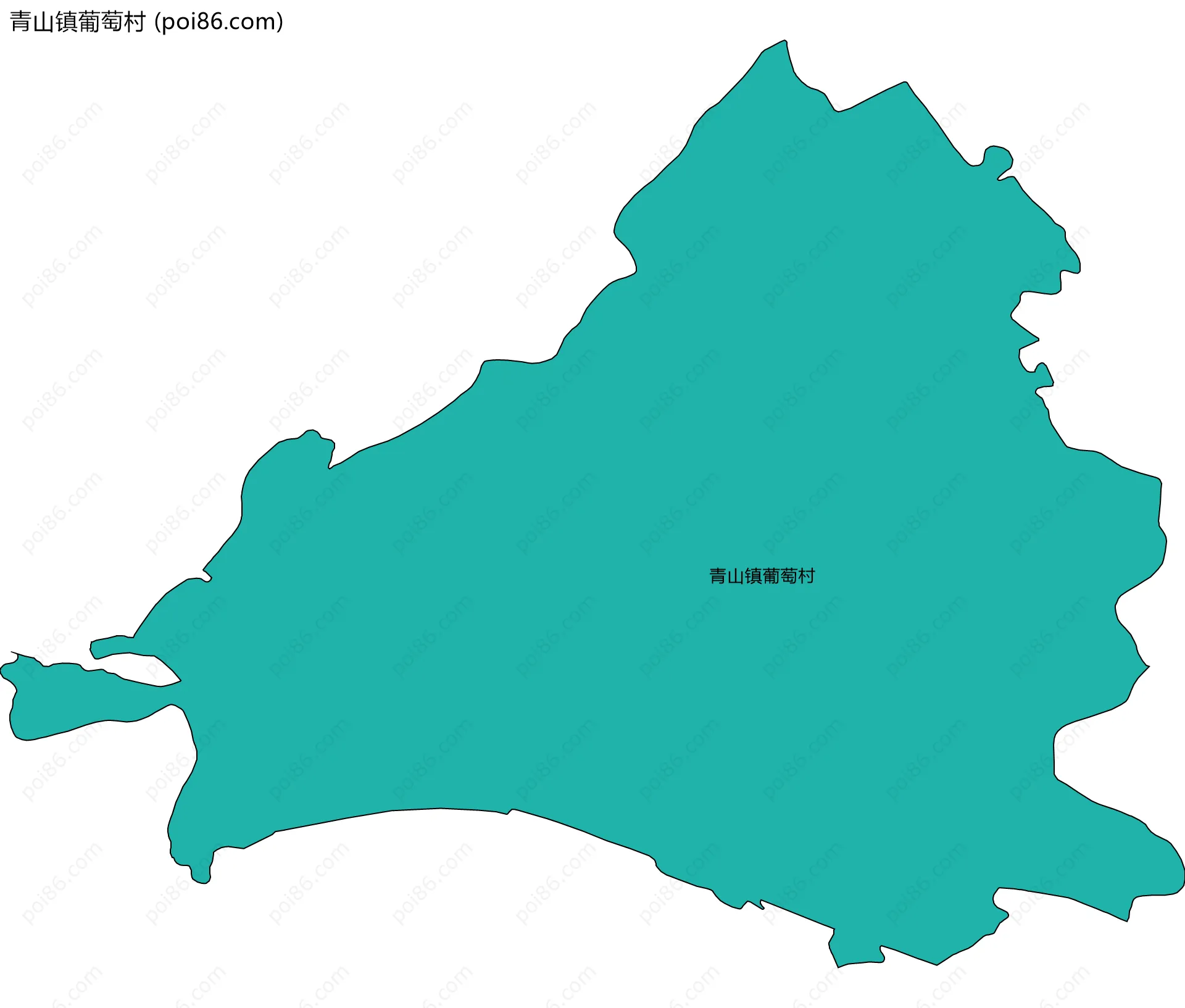 青山镇葡萄村边界地图