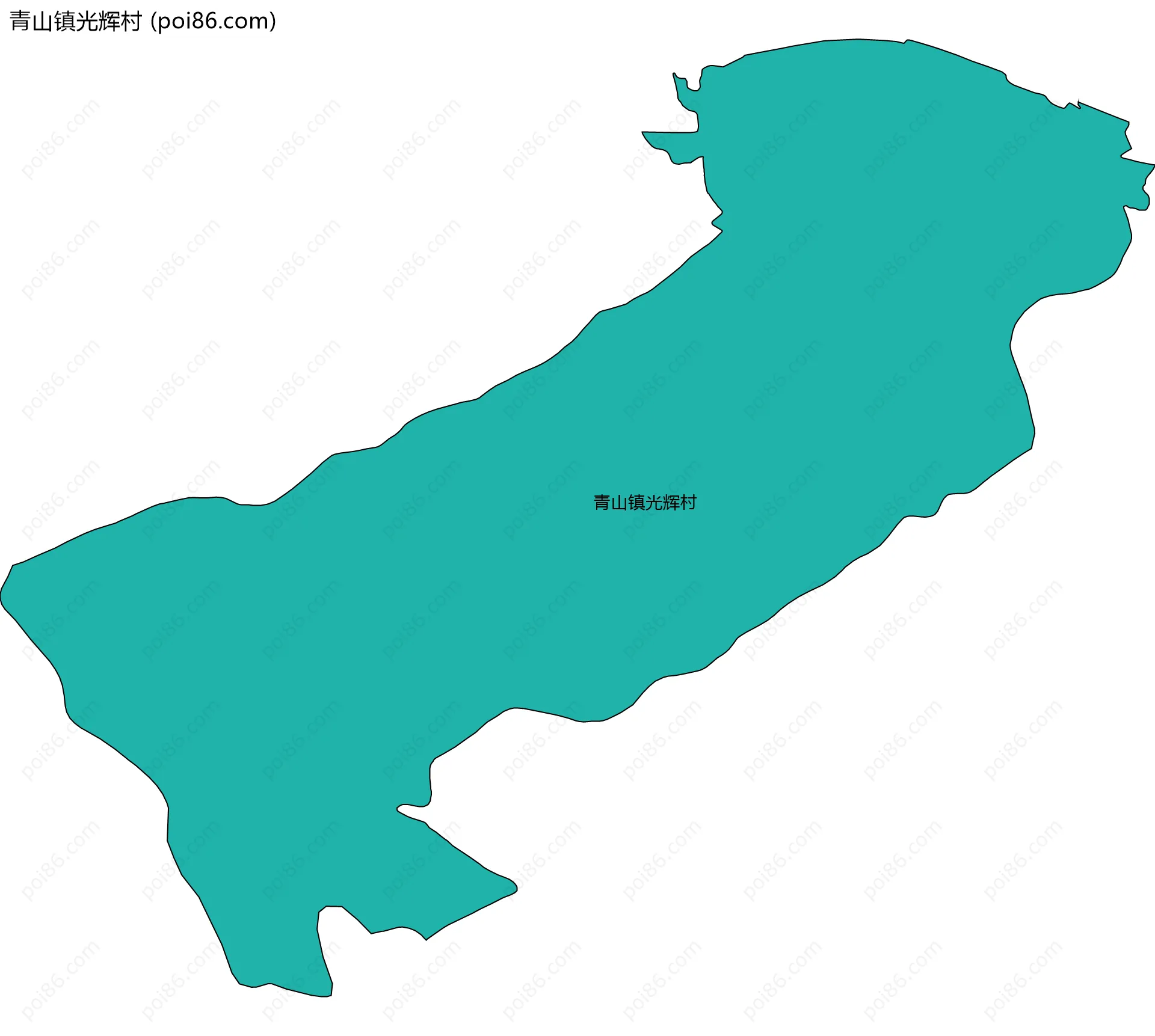 青山镇光辉村边界地图