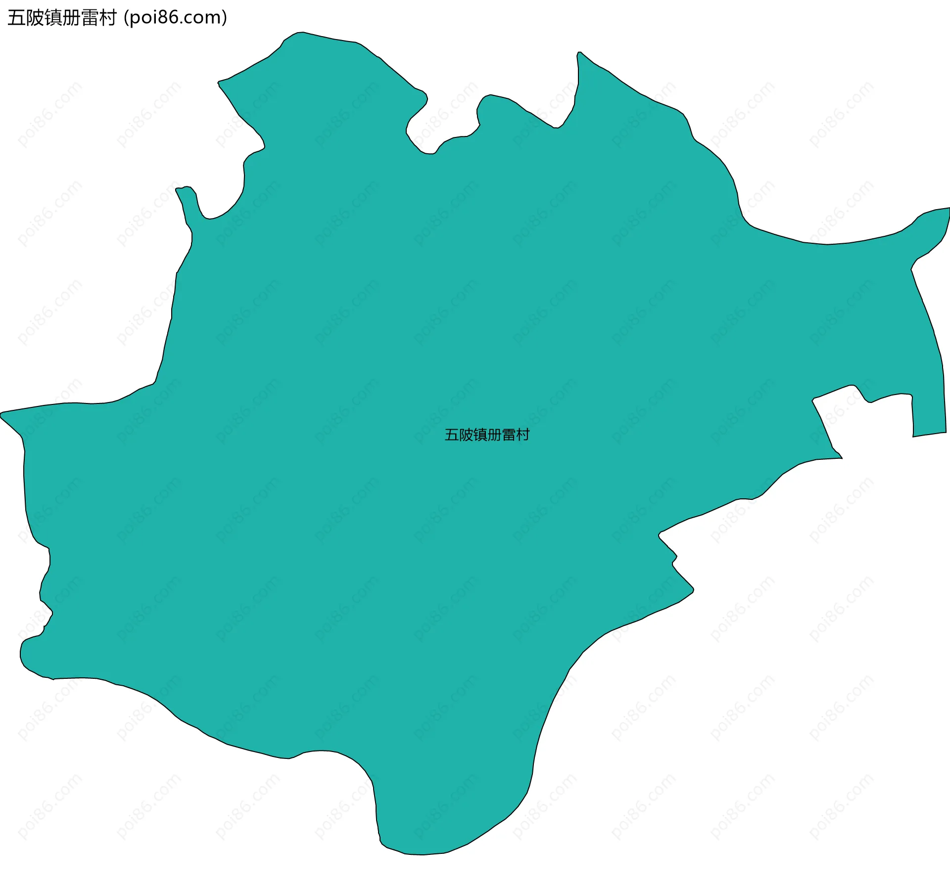 五陂镇册雷村边界地图