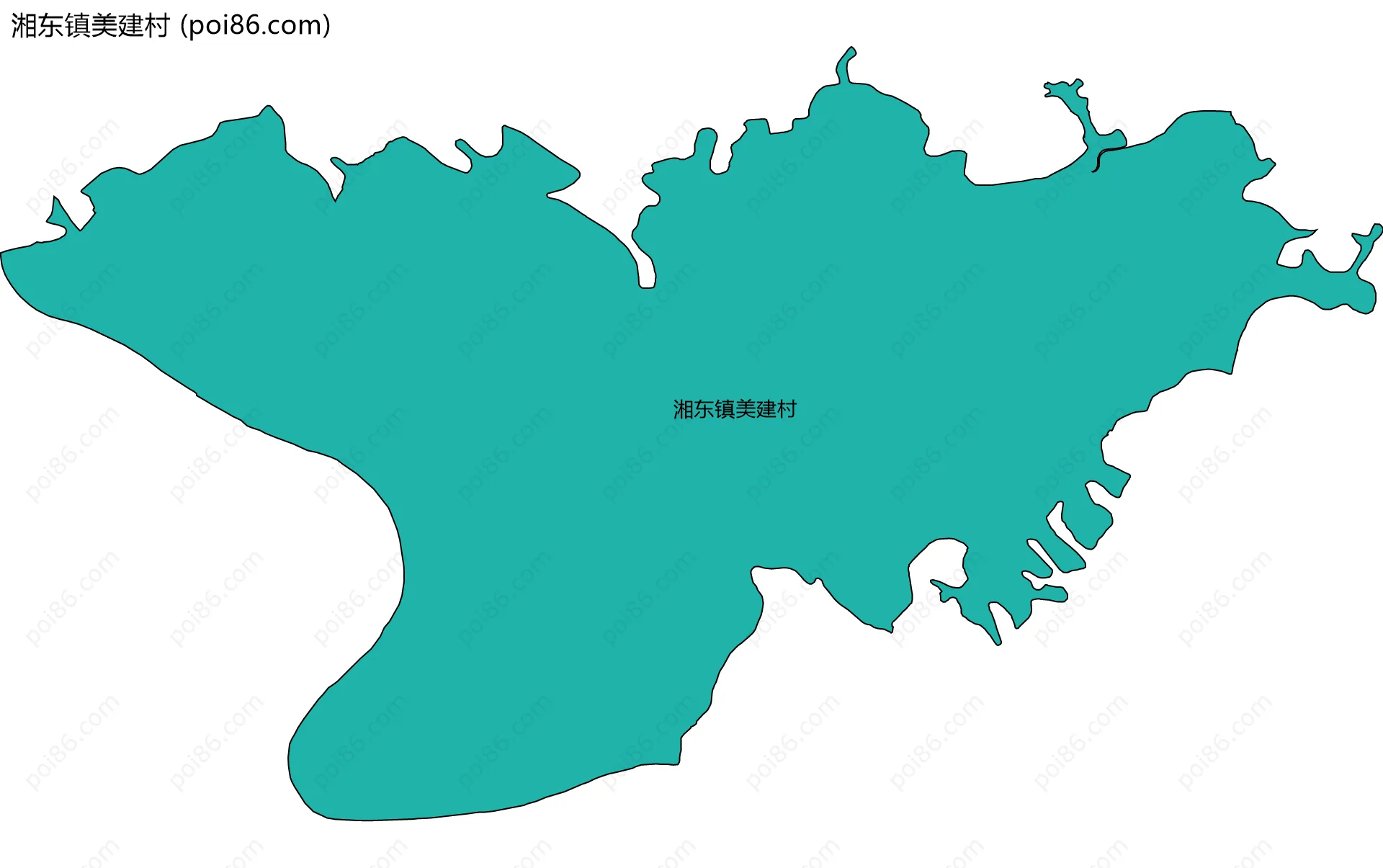 湘东镇美建村边界地图