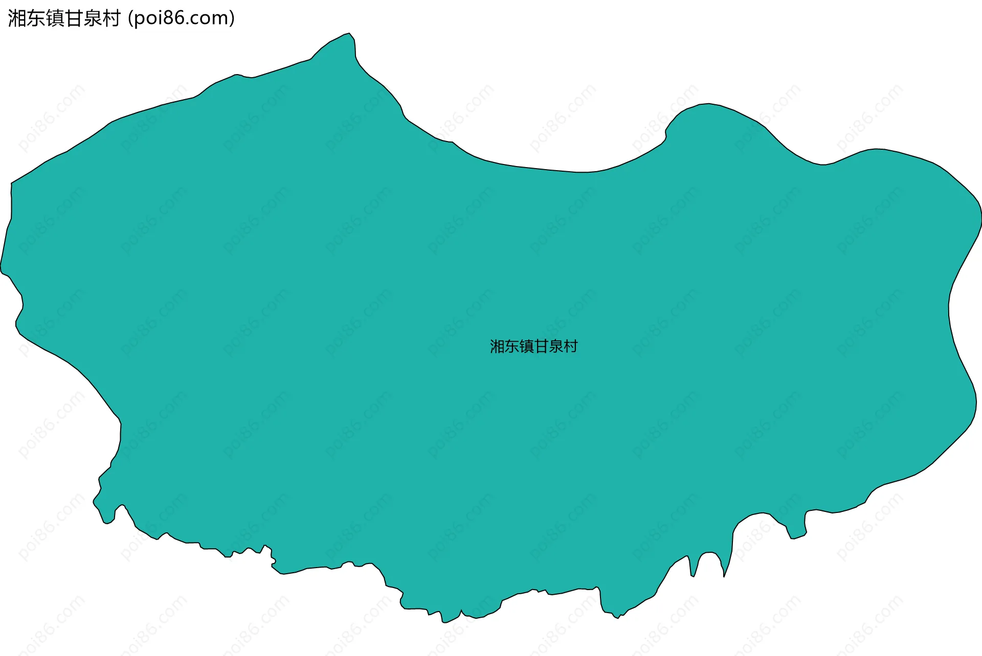 湘东镇甘泉村边界地图
