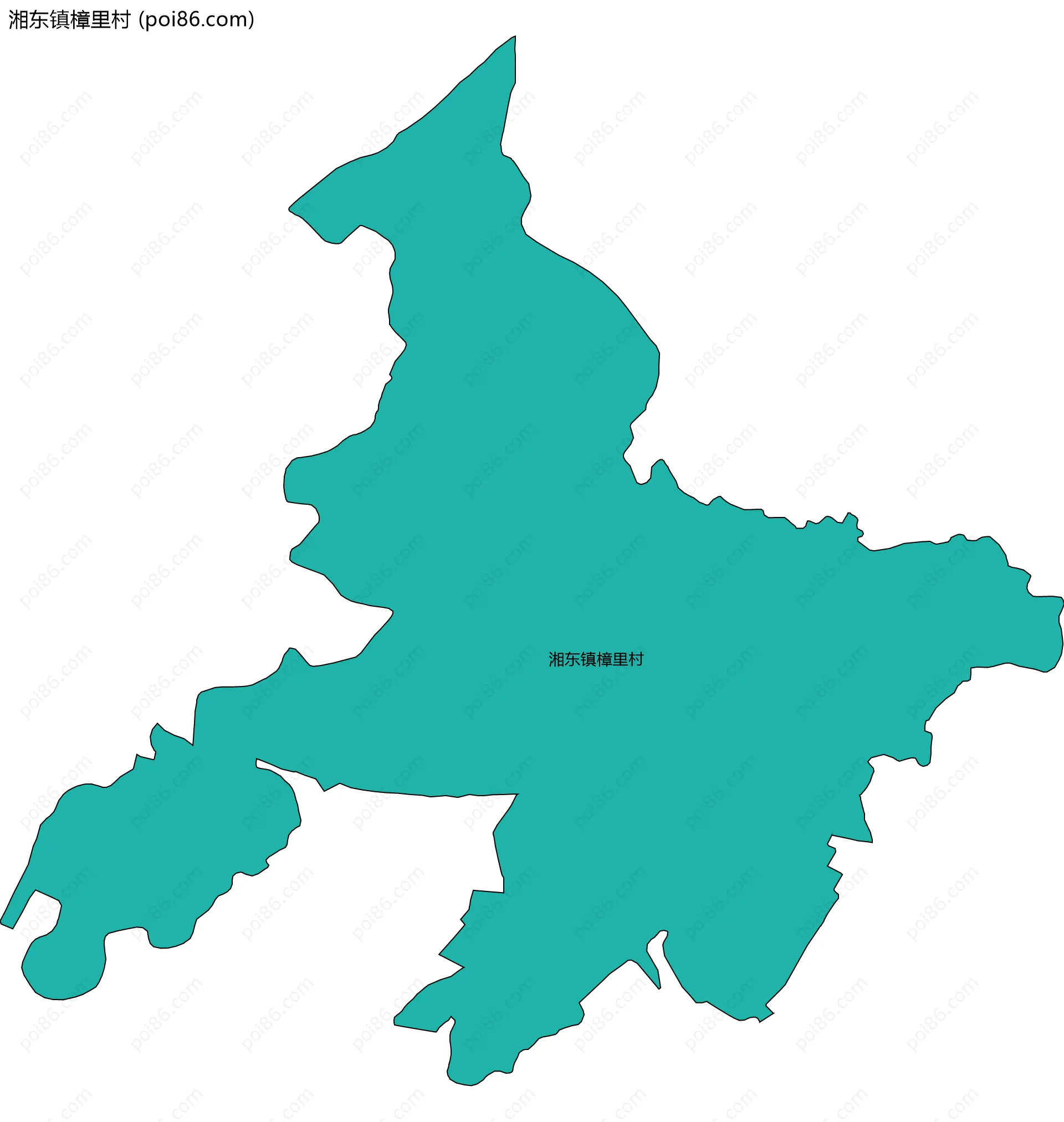 湘东镇樟里村边界地图