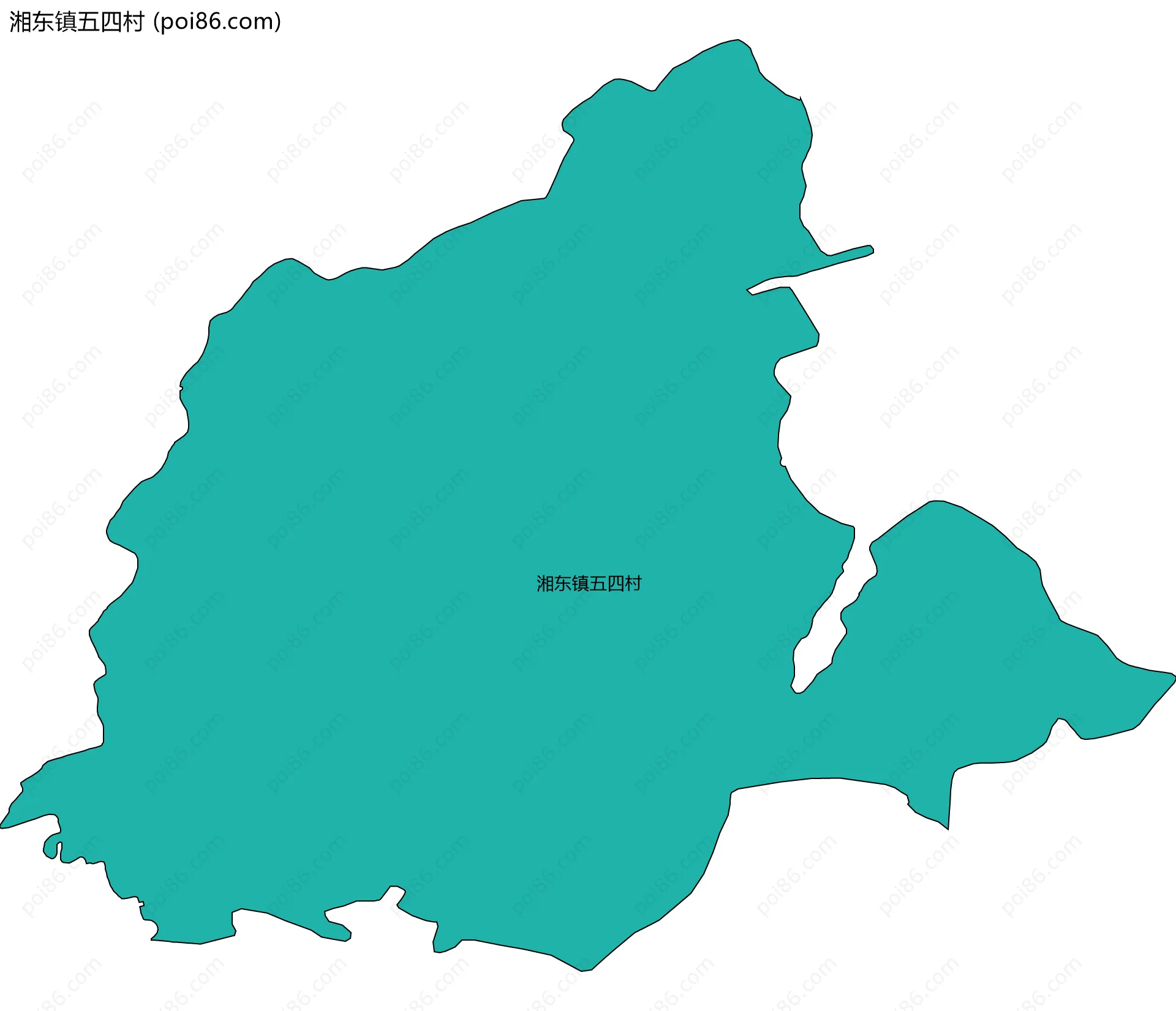 湘东镇五四村边界地图