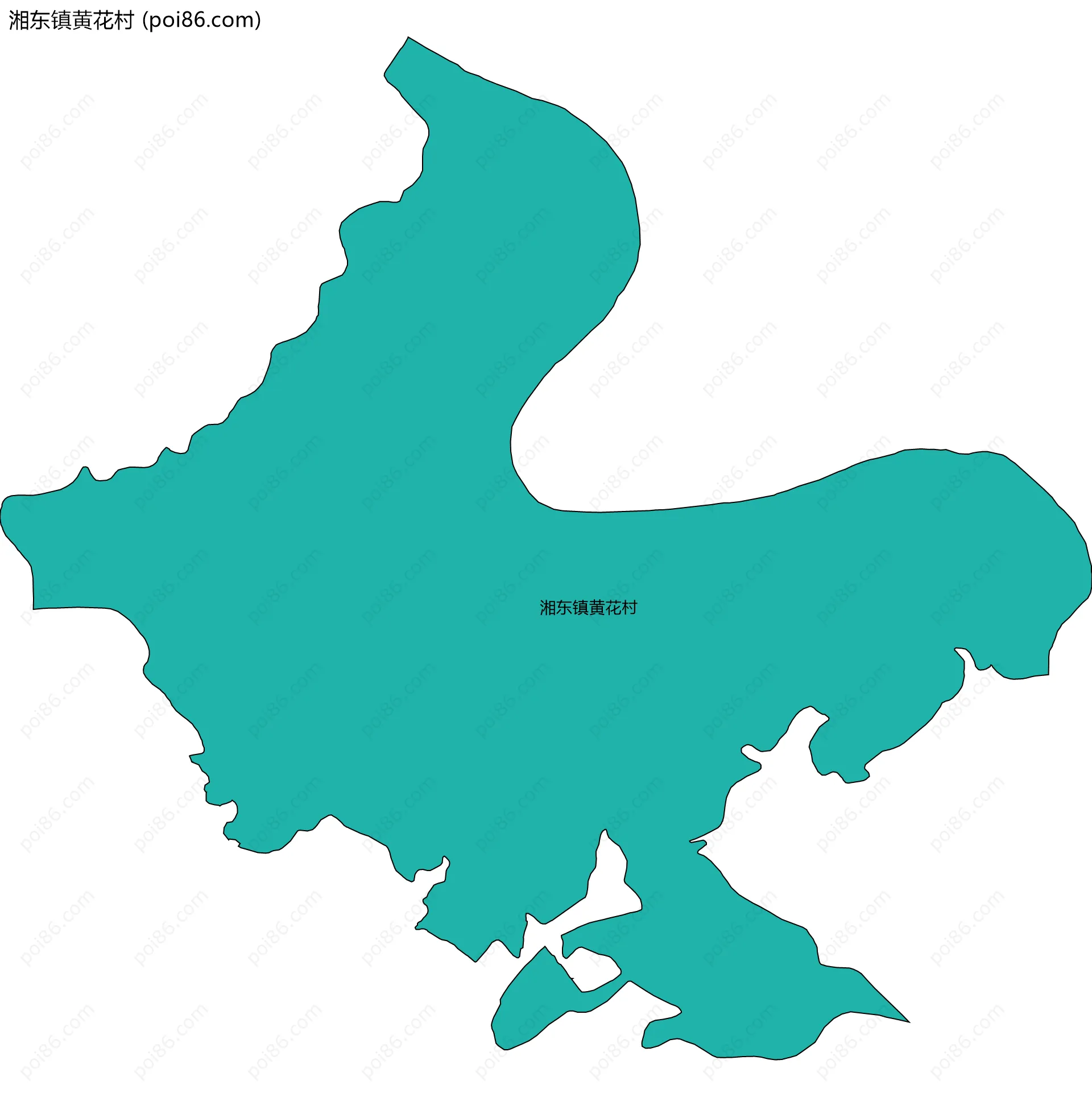 湘东镇黄花村边界地图