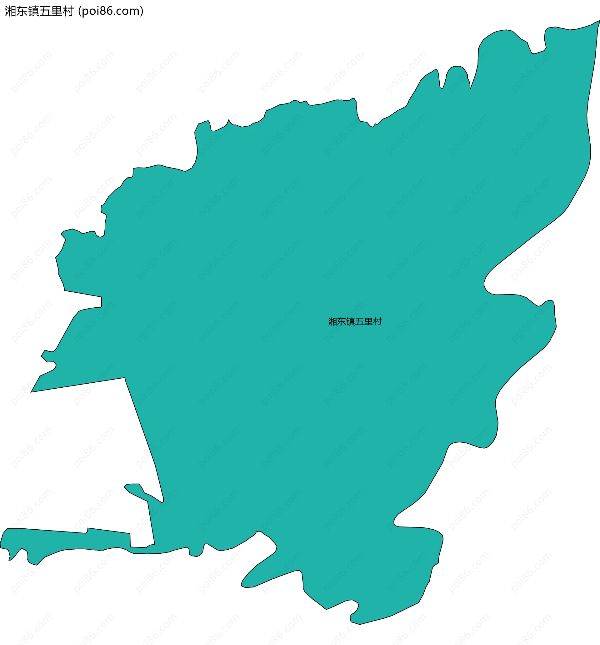 湘东镇五里村边界地图