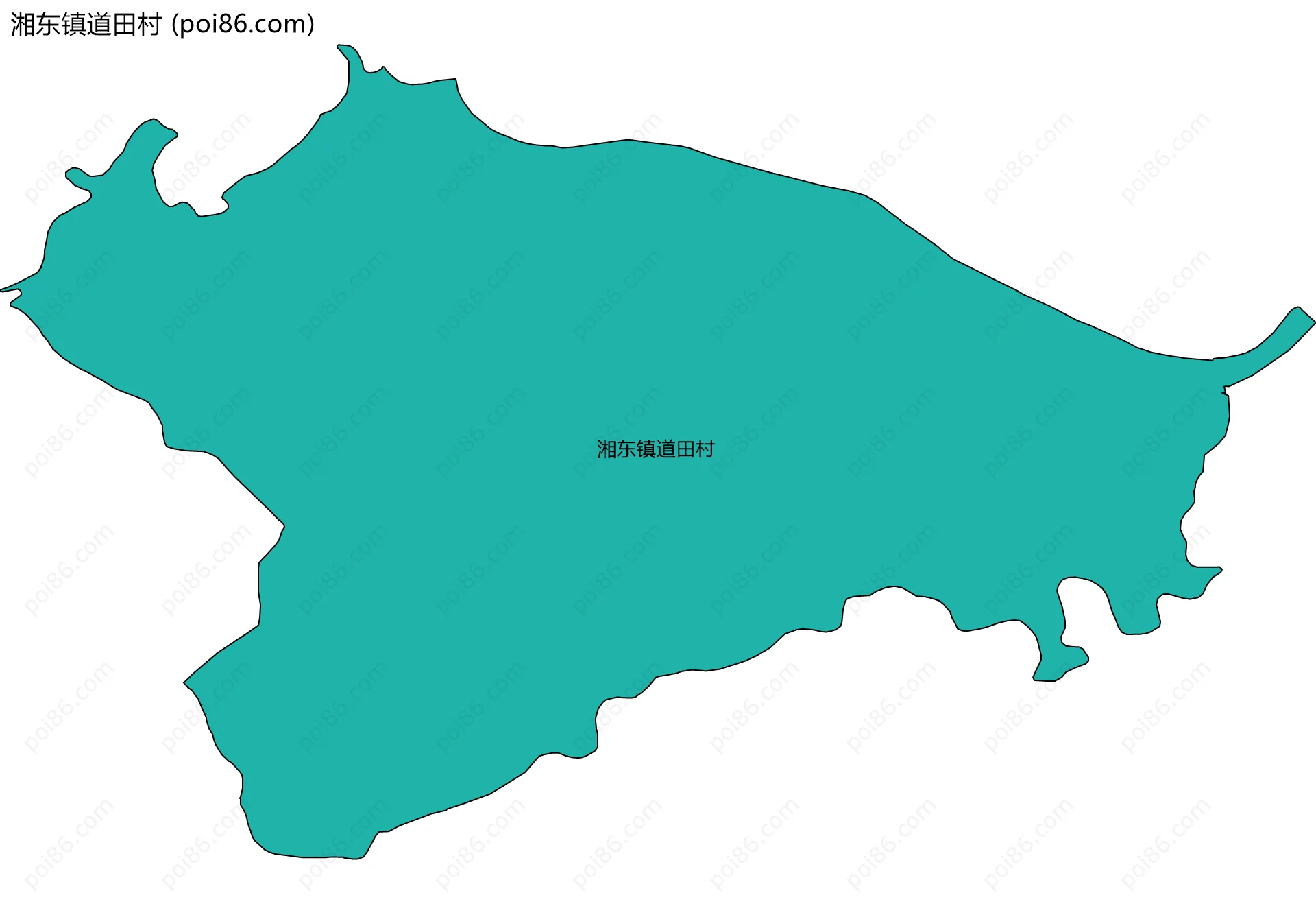 湘东镇道田村边界地图