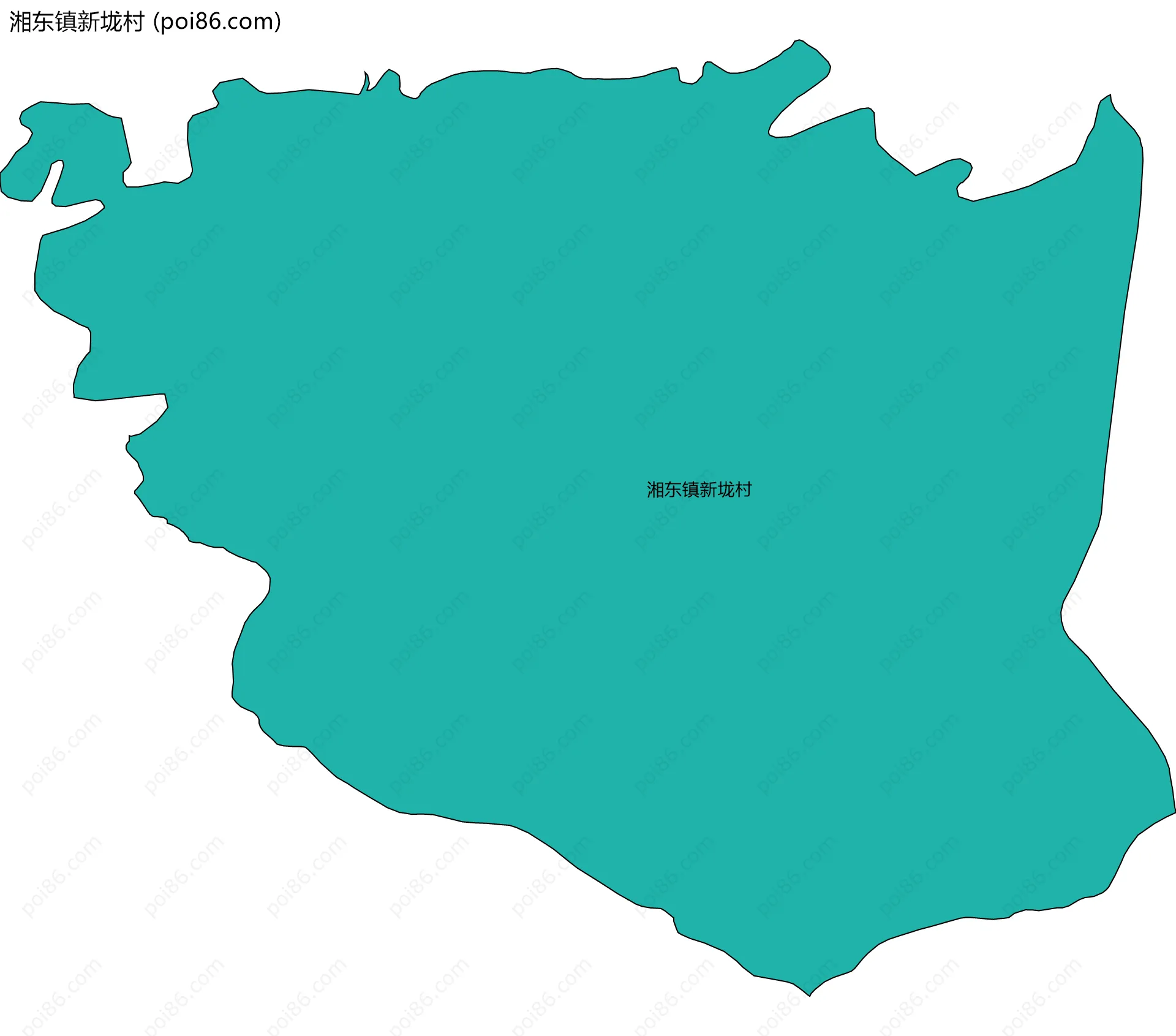 湘东镇新垅村边界地图