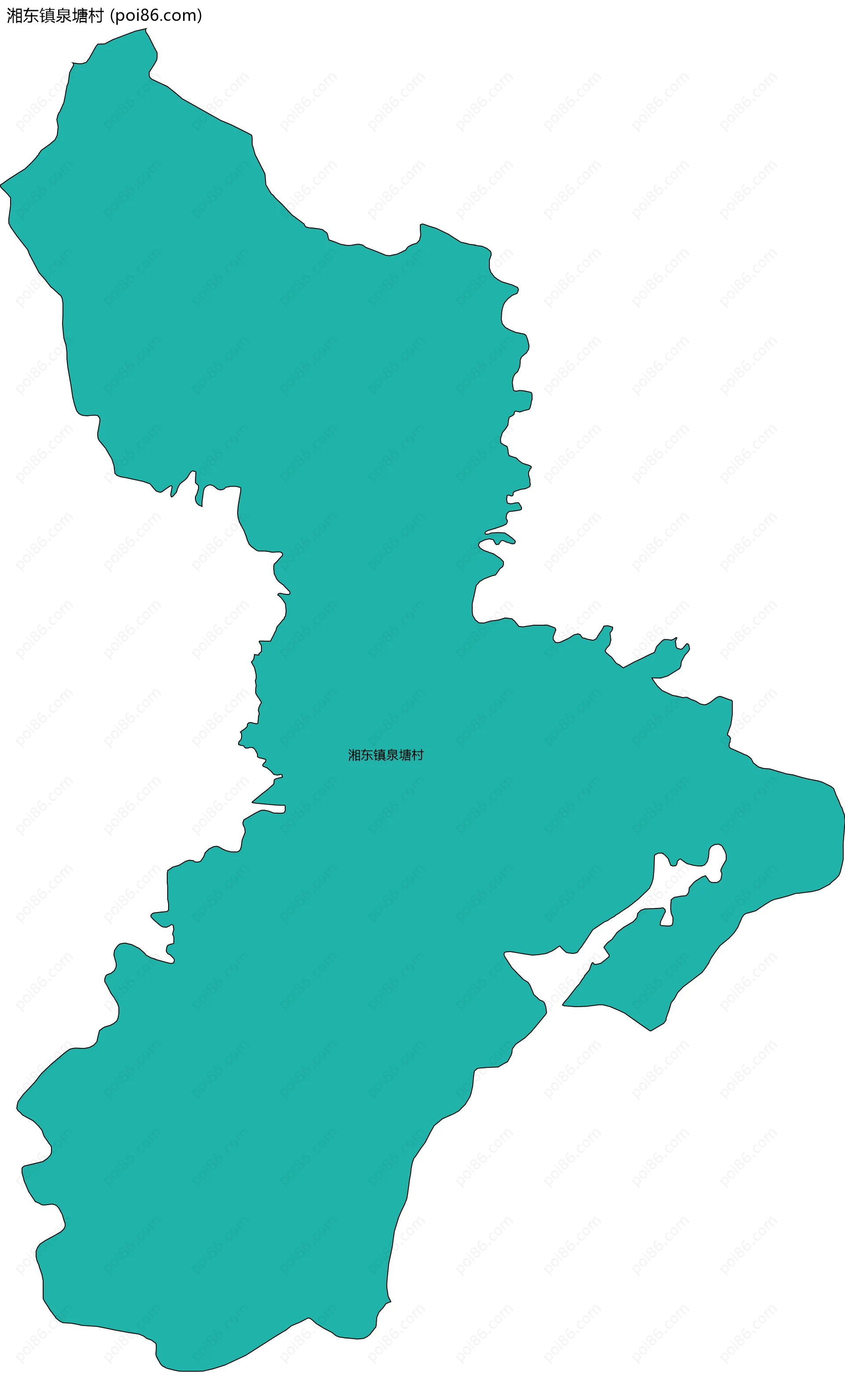 湘东镇泉塘村边界地图