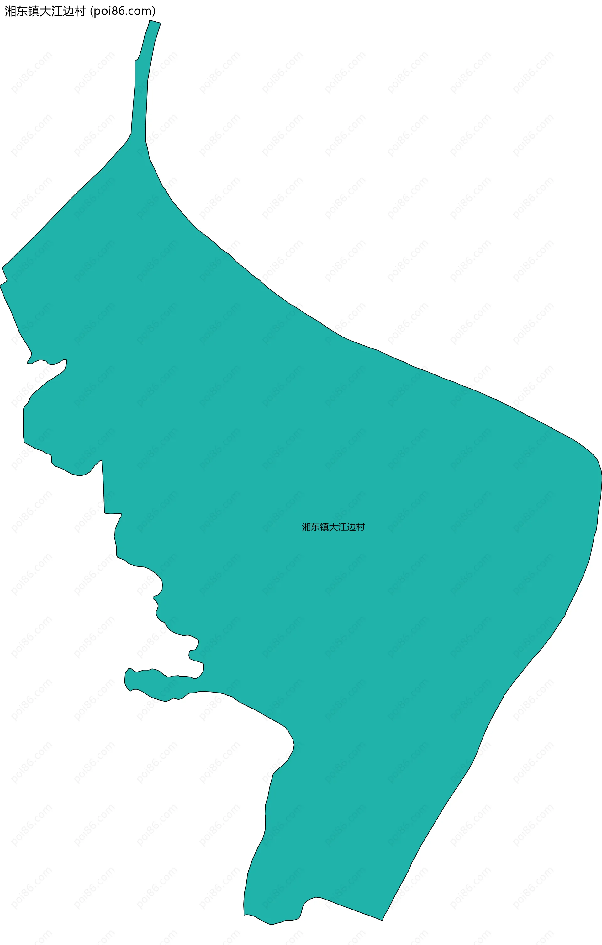 湘东镇大江边村边界地图