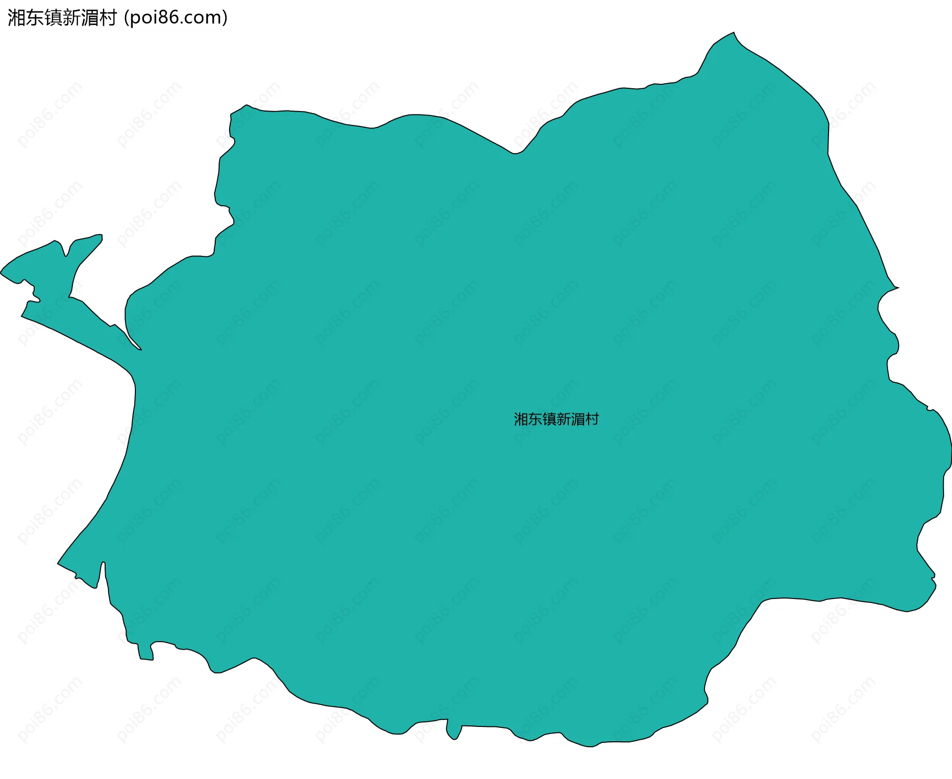 湘东镇新湄村边界地图