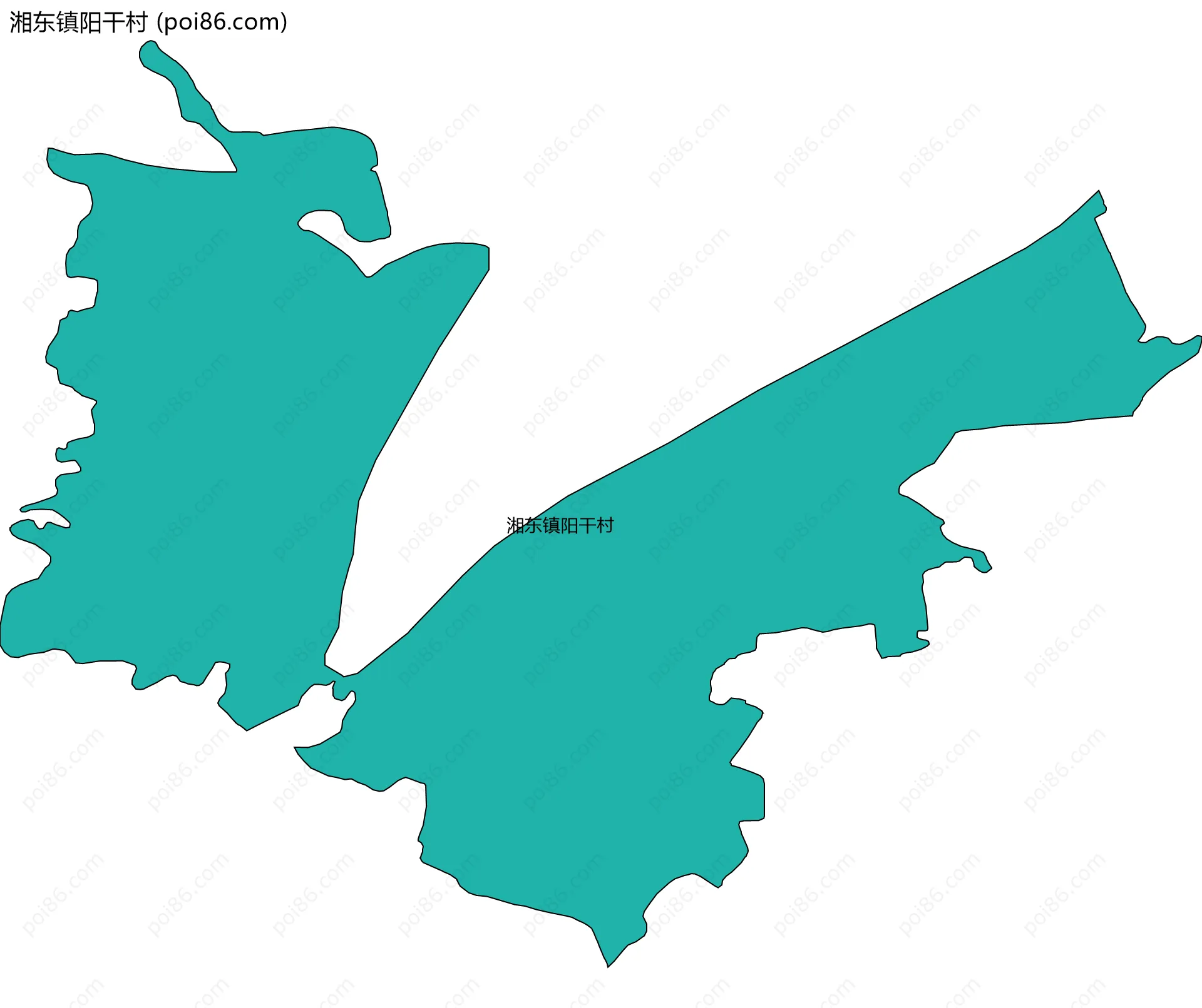 湘东镇阳干村边界地图