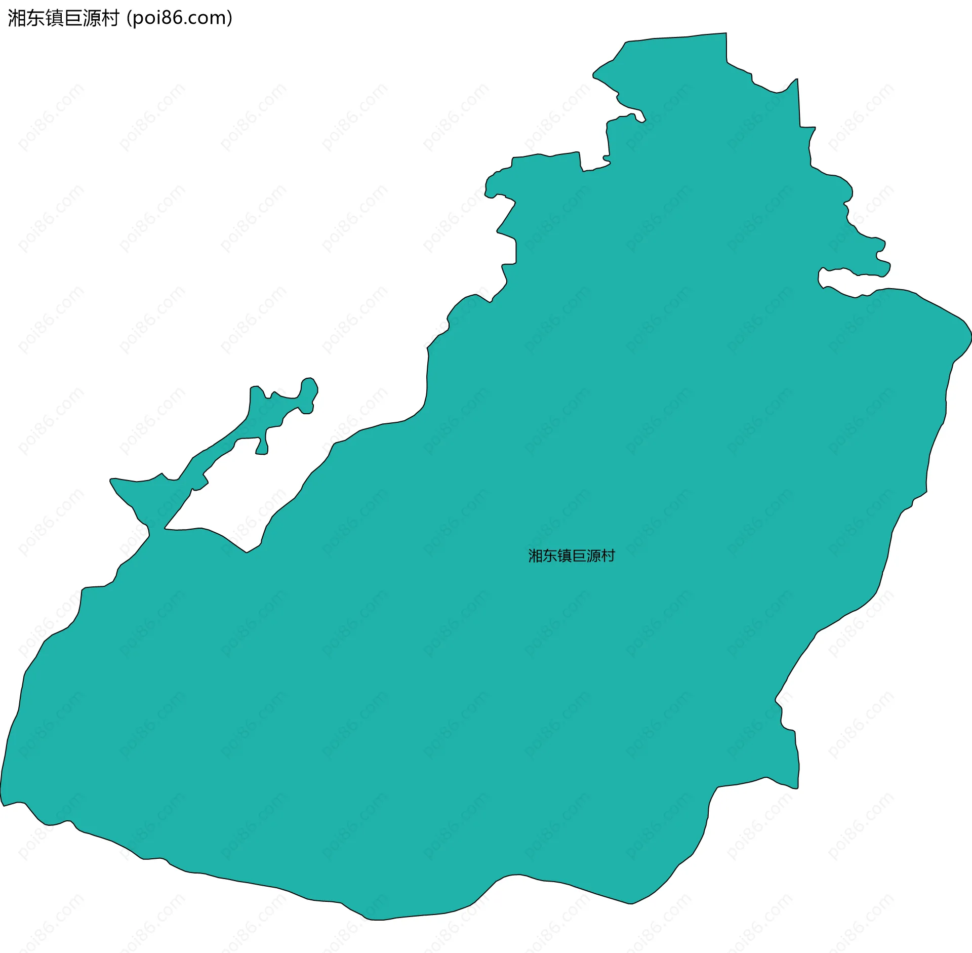 湘东镇巨源村边界地图