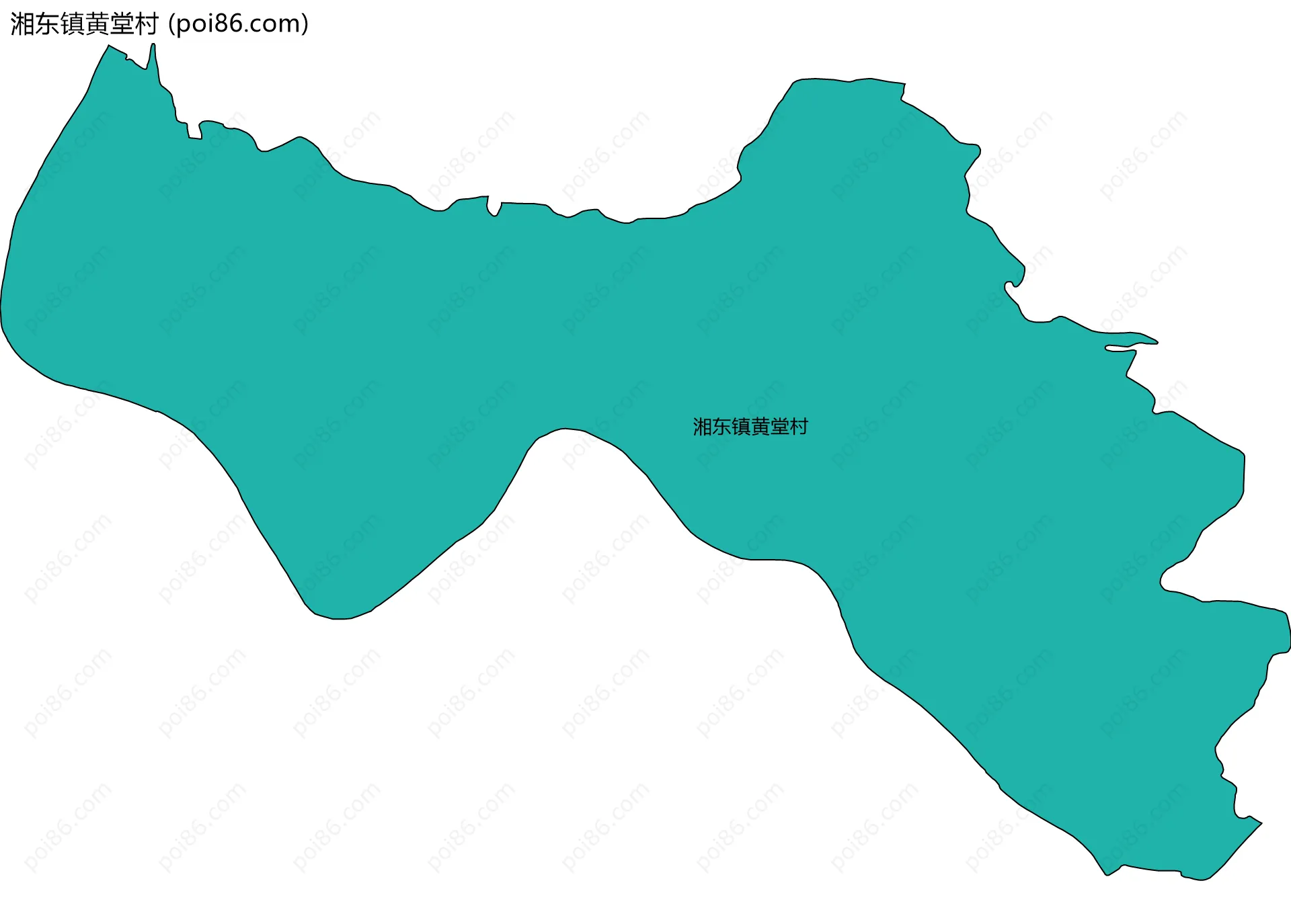 湘东镇黄堂村边界地图