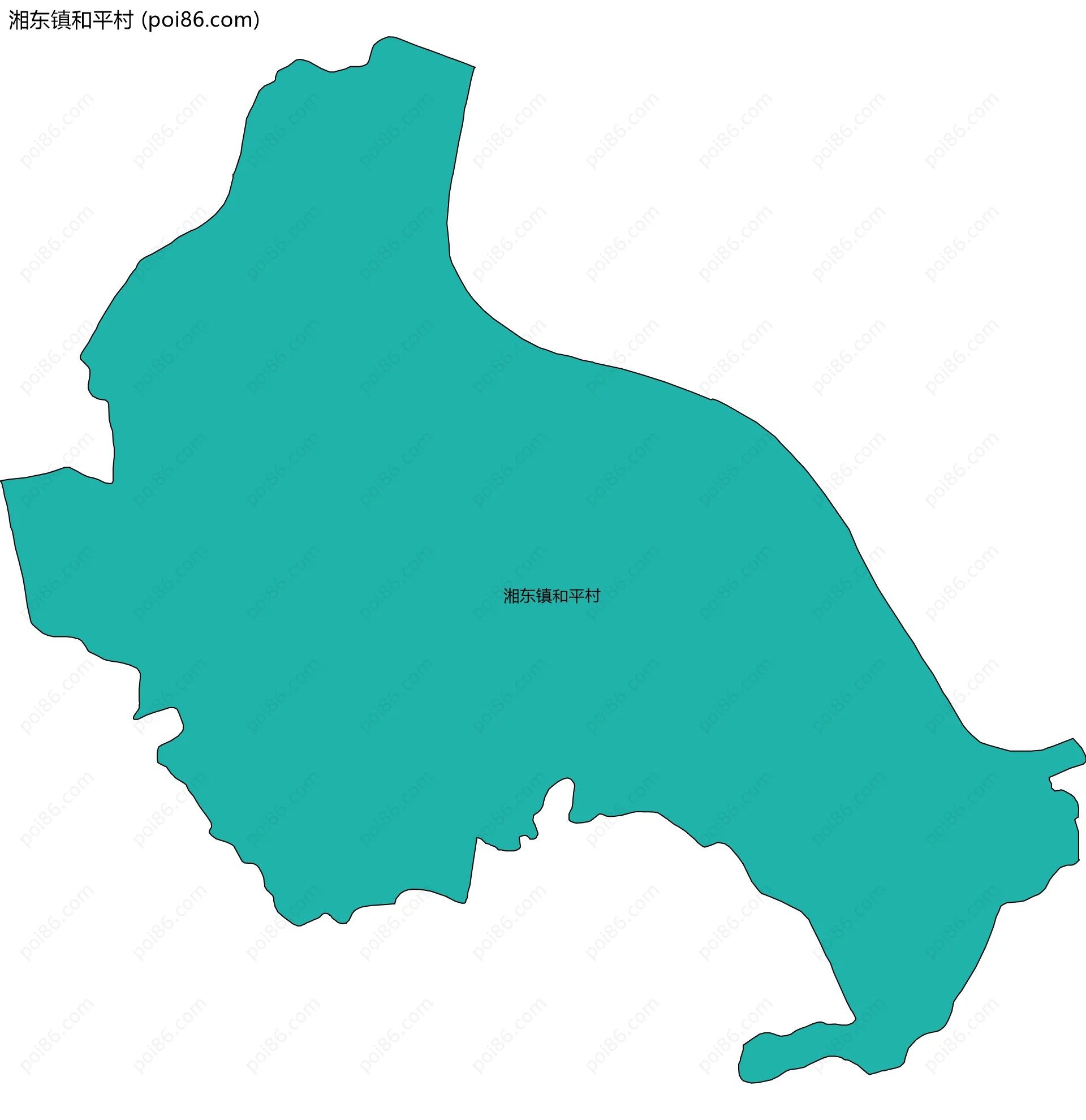 湘东镇和平村边界地图