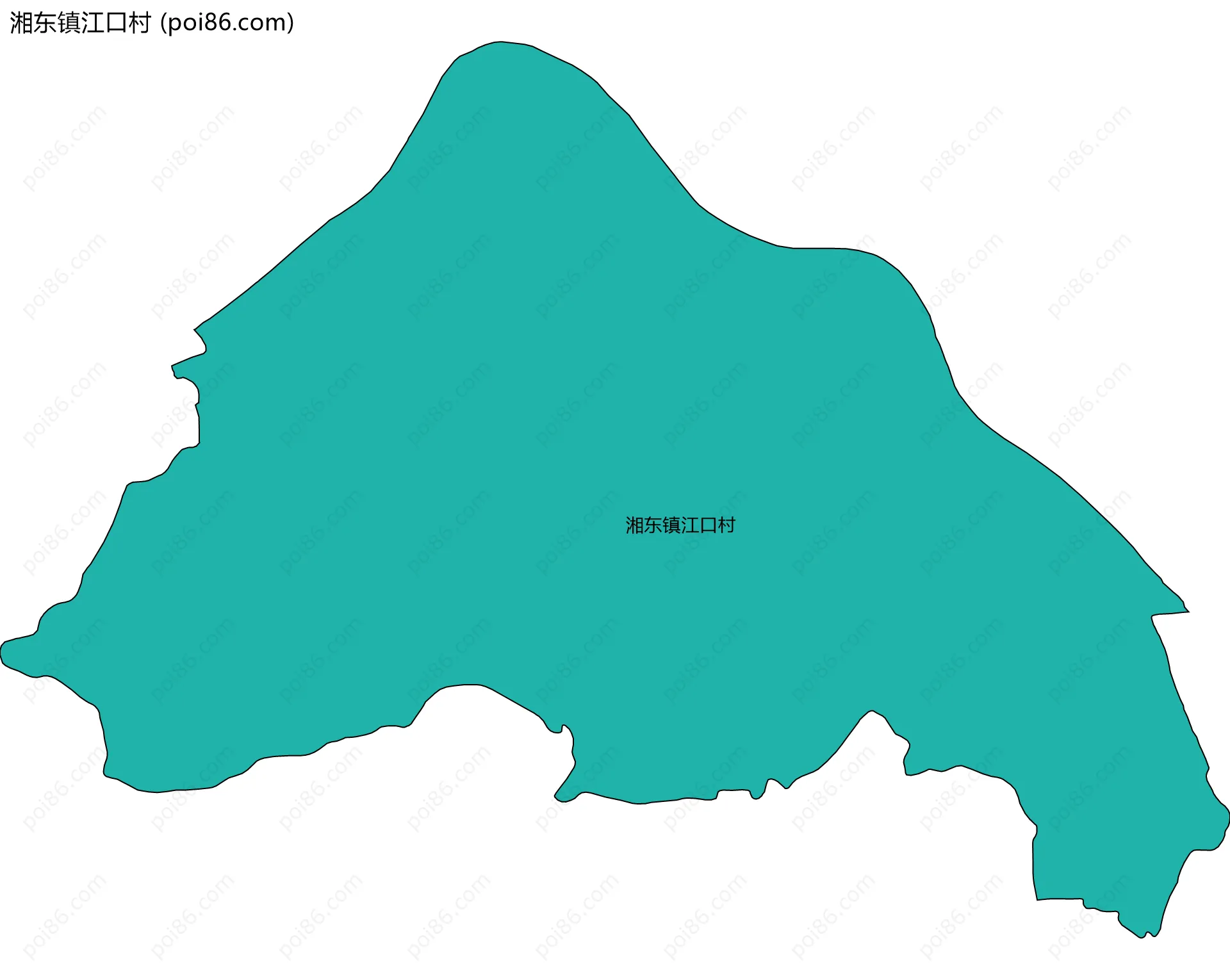 湘东镇江口村边界地图