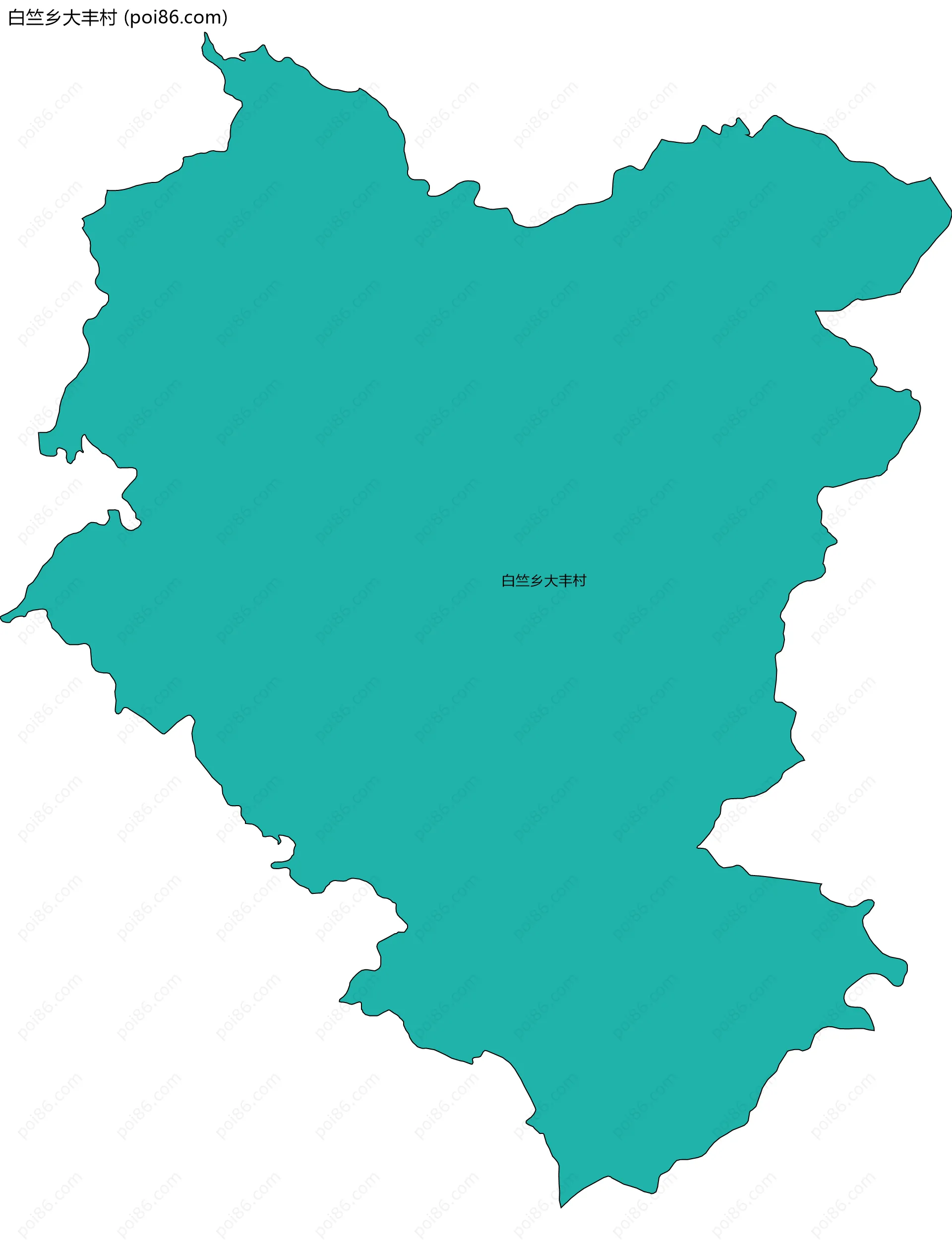 白竺乡大丰村边界地图