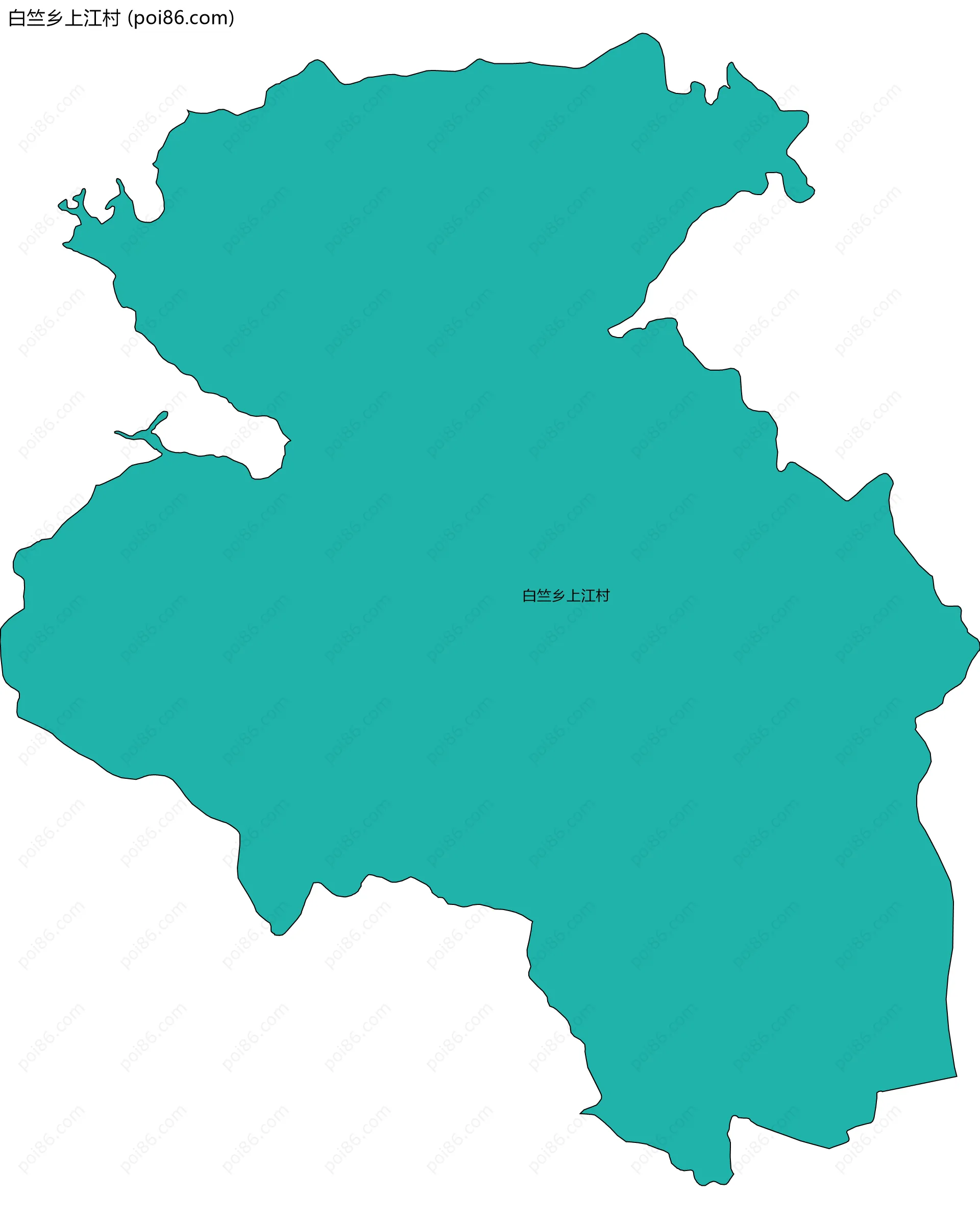 白竺乡上江村边界地图