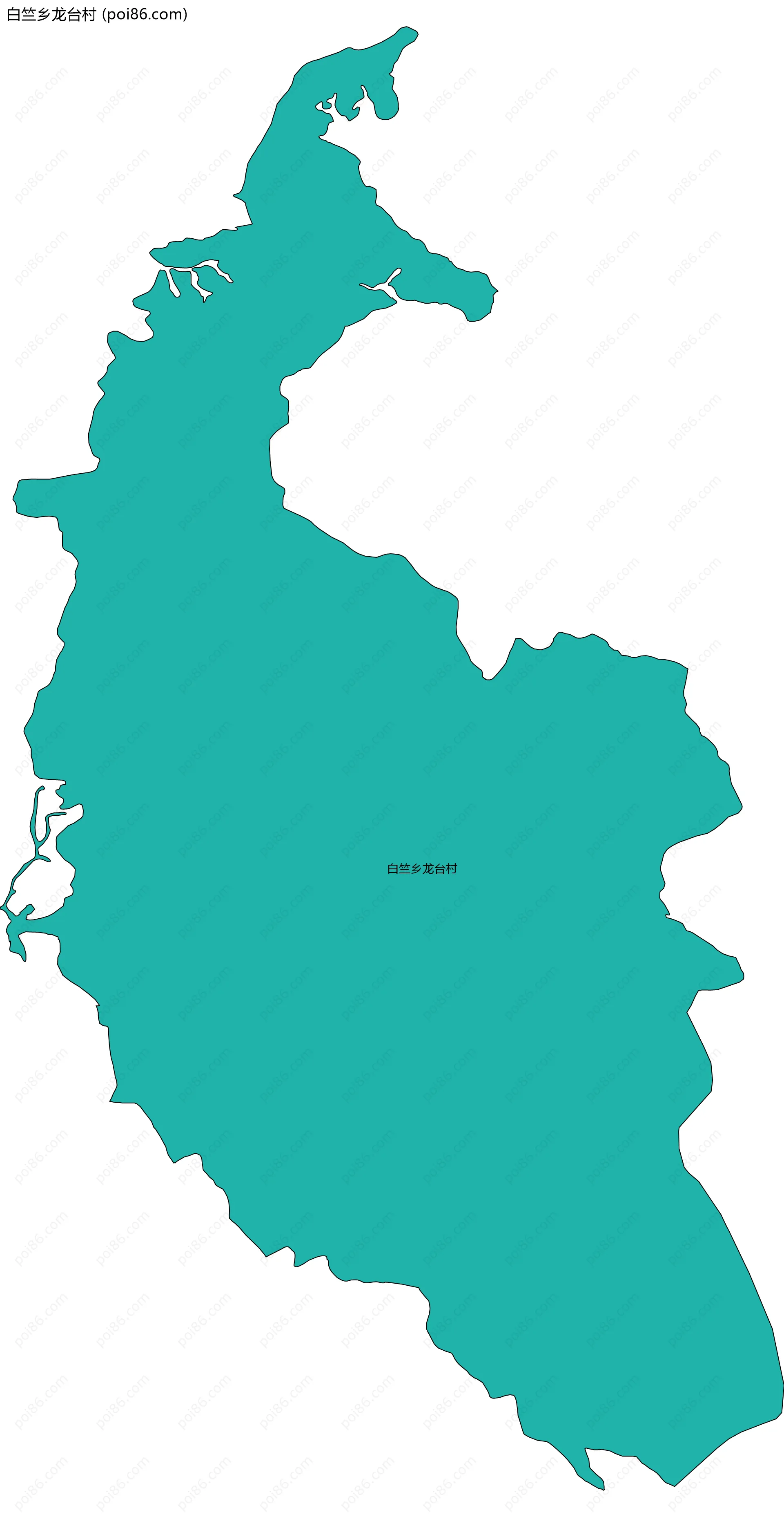 白竺乡龙台村边界地图