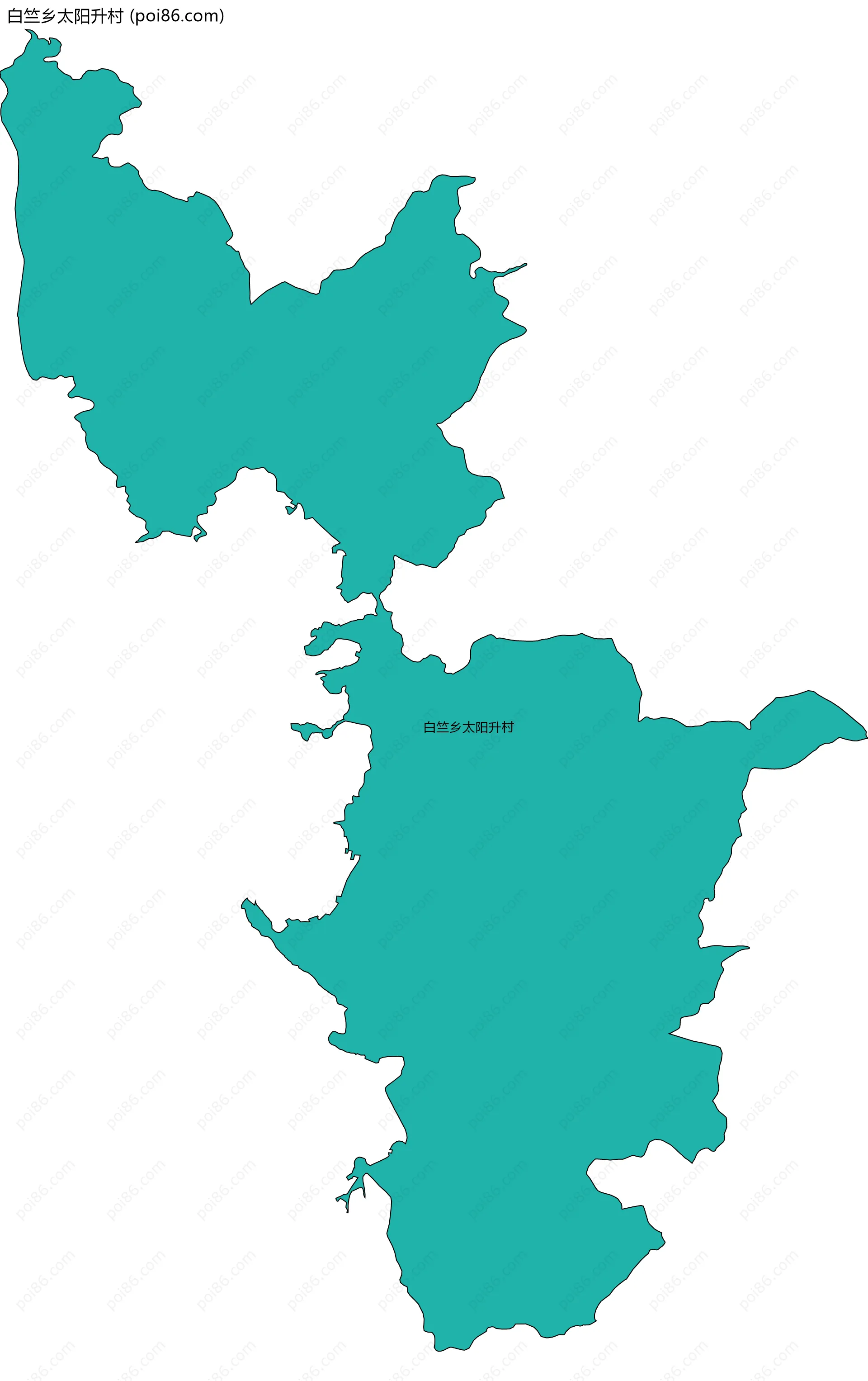白竺乡太阳升村边界地图