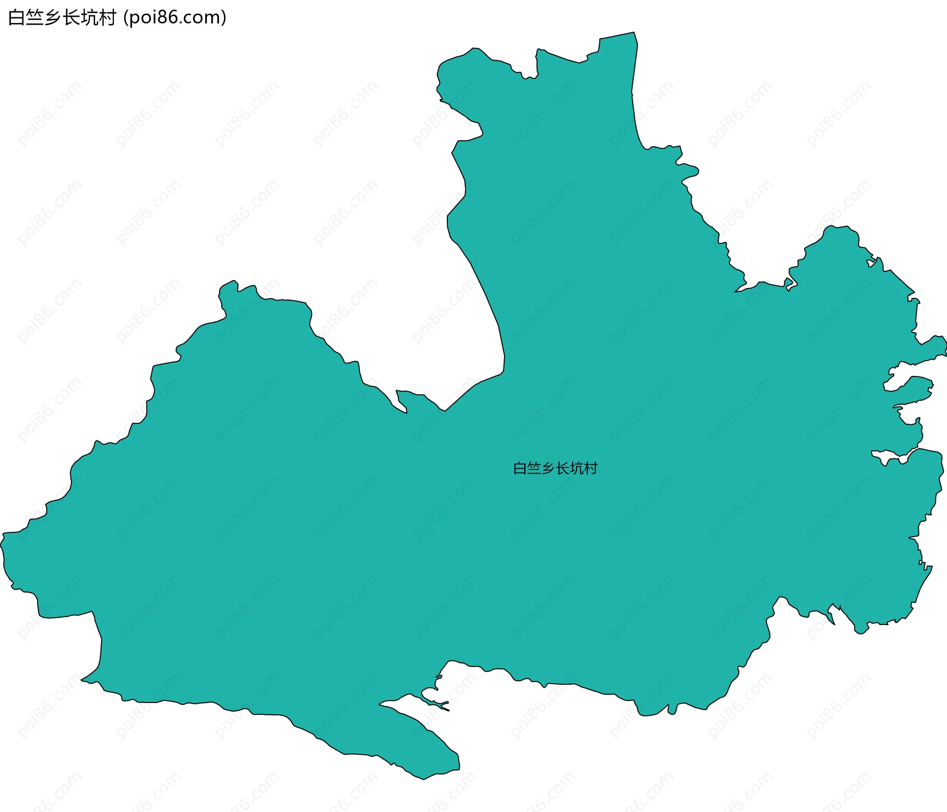 白竺乡长坑村边界地图