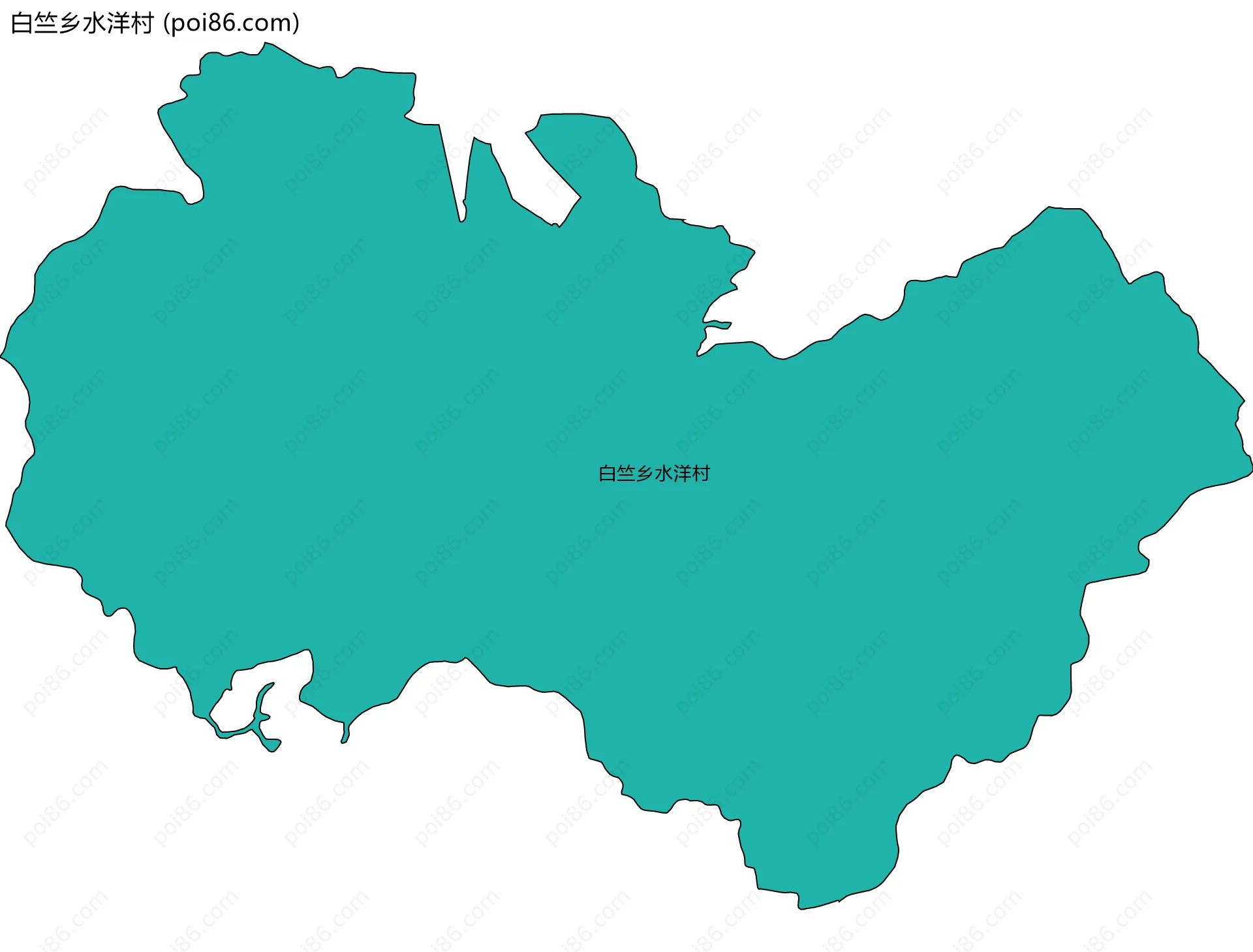 白竺乡水洋村边界地图