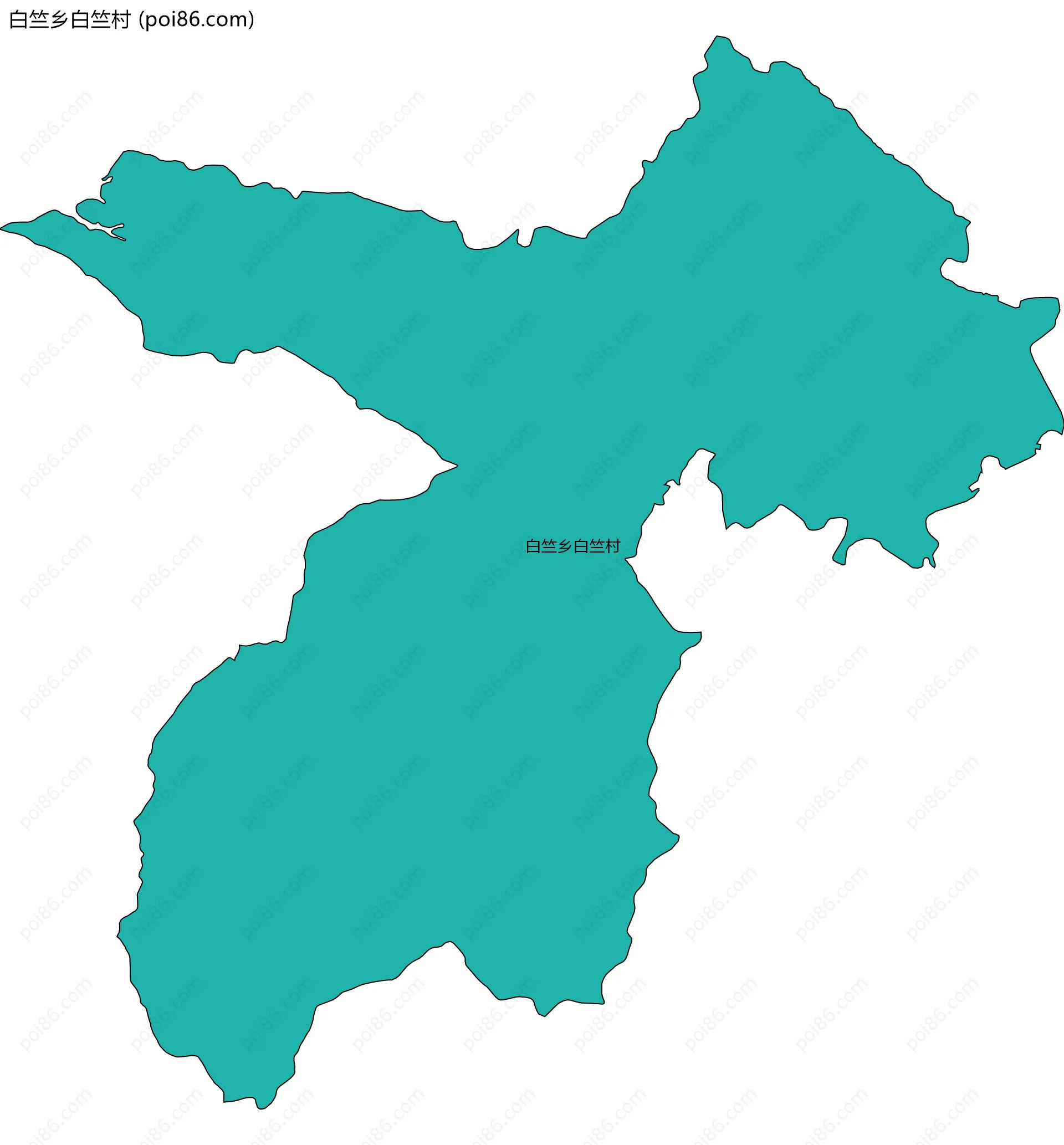 白竺乡白竺村边界地图