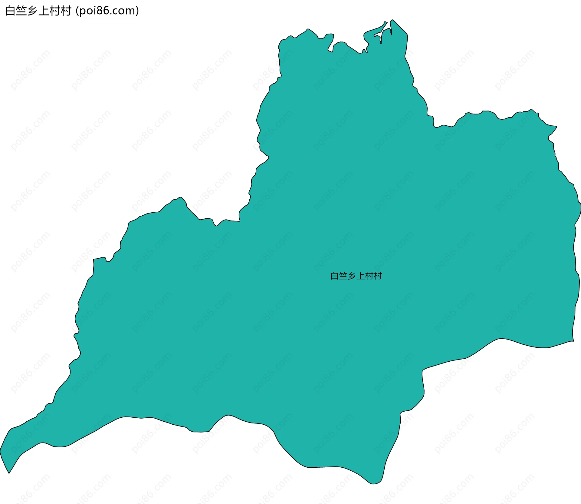 白竺乡上村村边界地图
