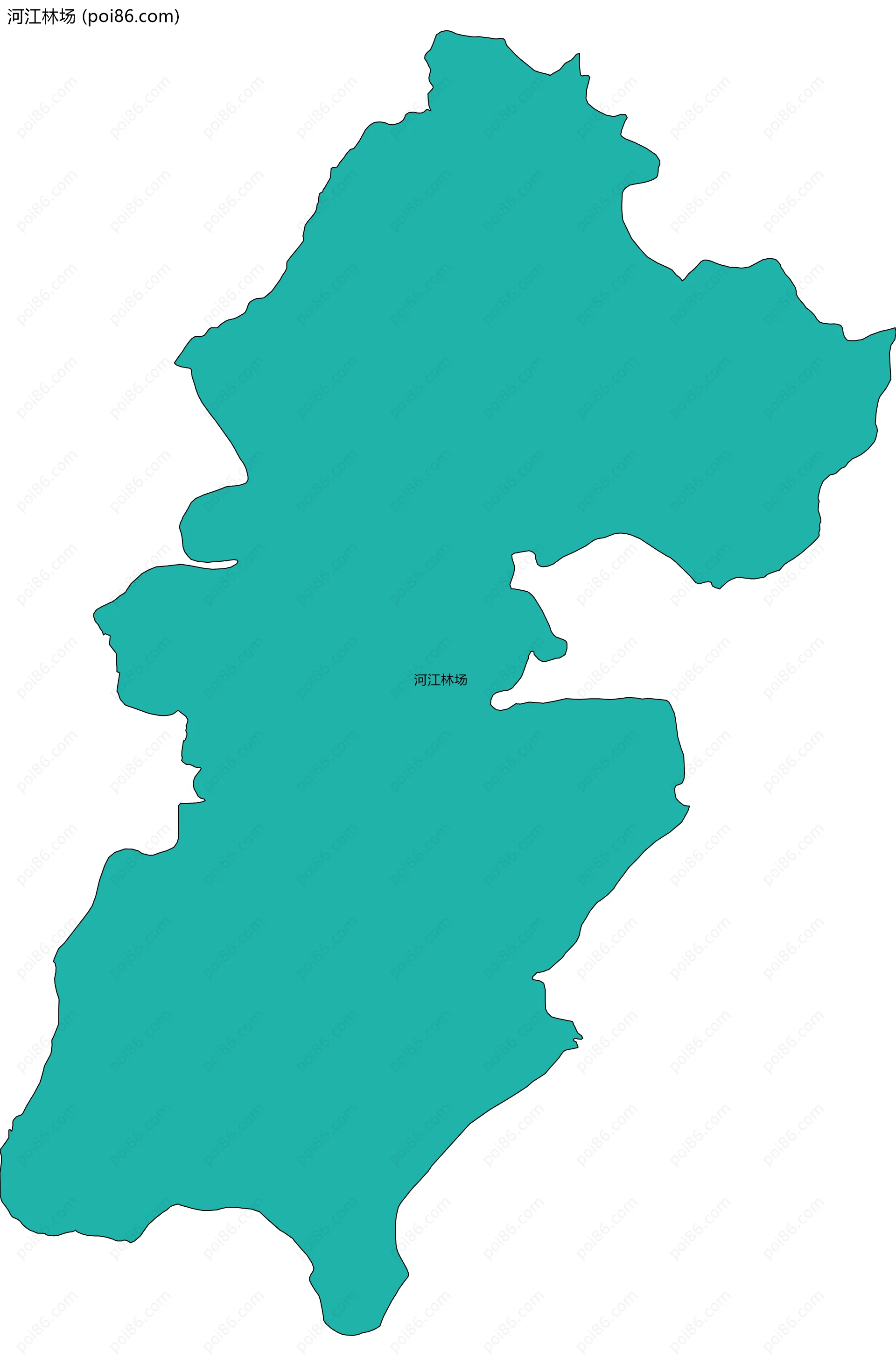 河江林场边界地图(五级行政区划)