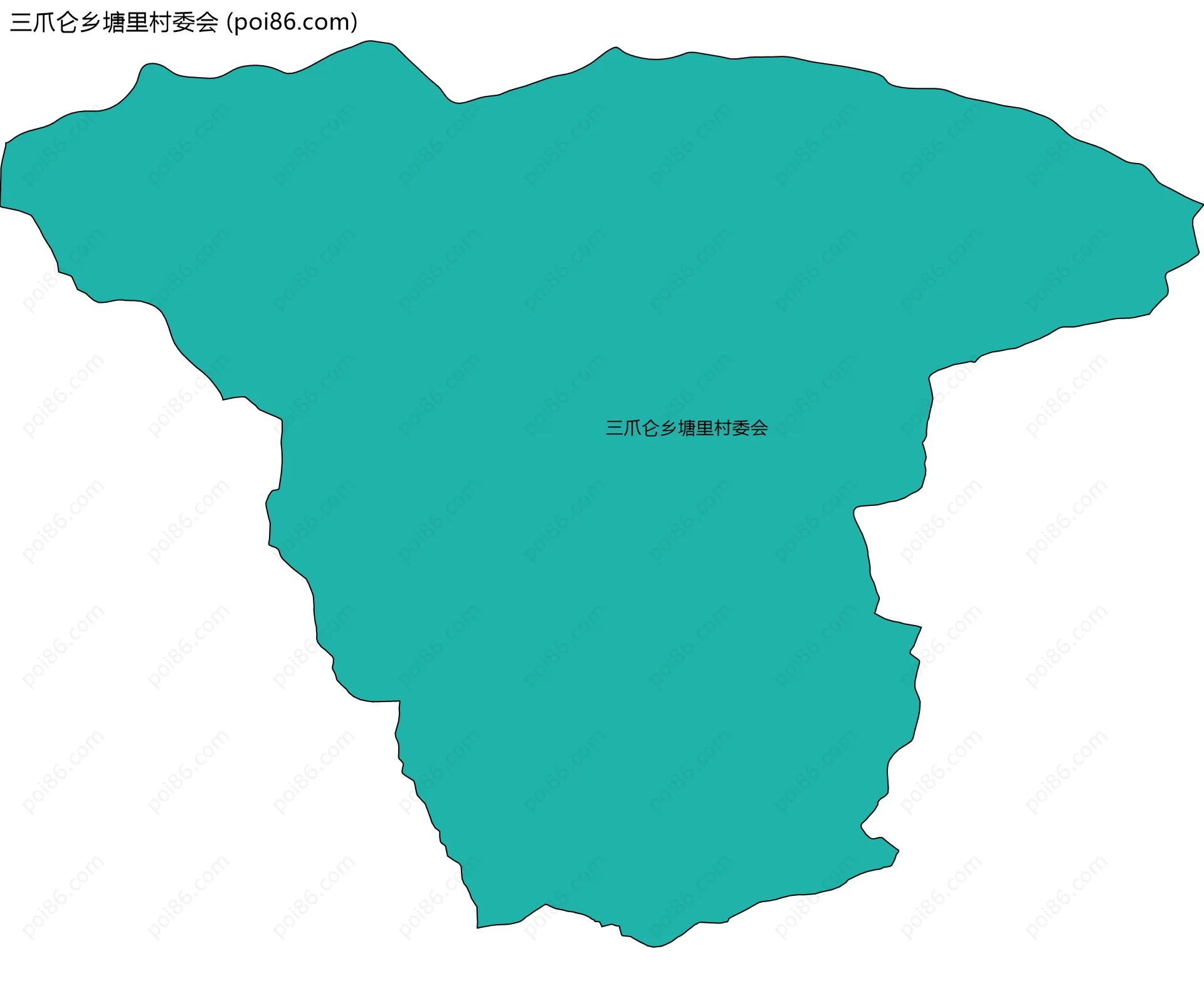三爪仑乡塘里村委会边界地图