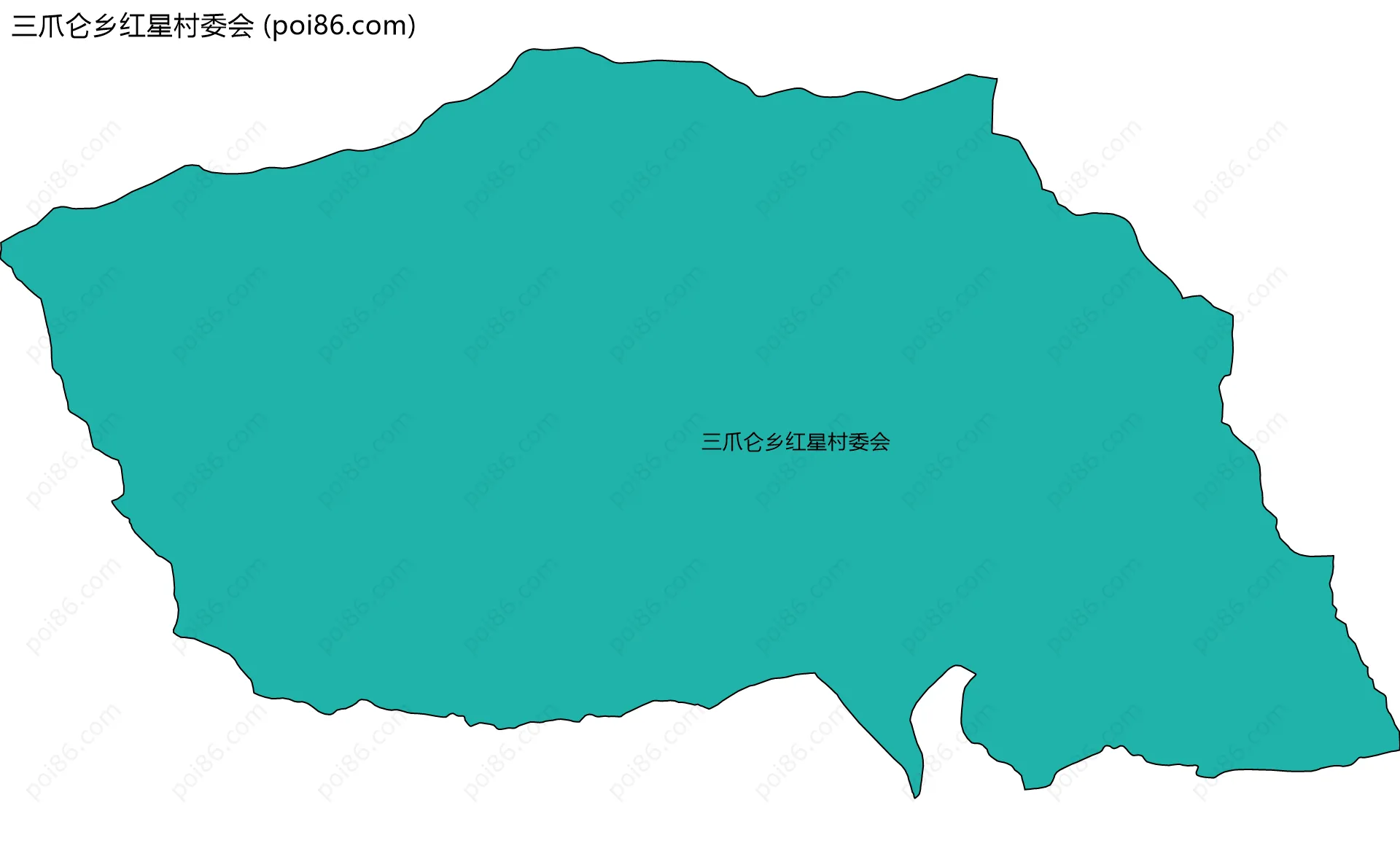 三爪仑乡红星村委会边界地图