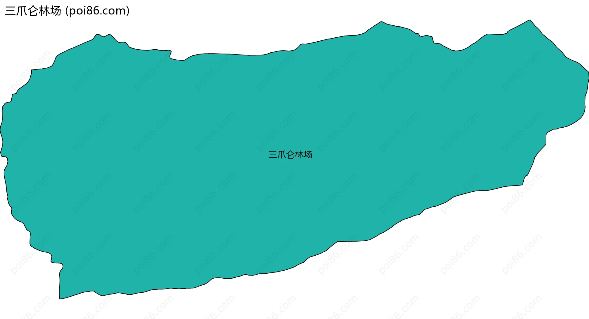 三爪仑林场边界地图