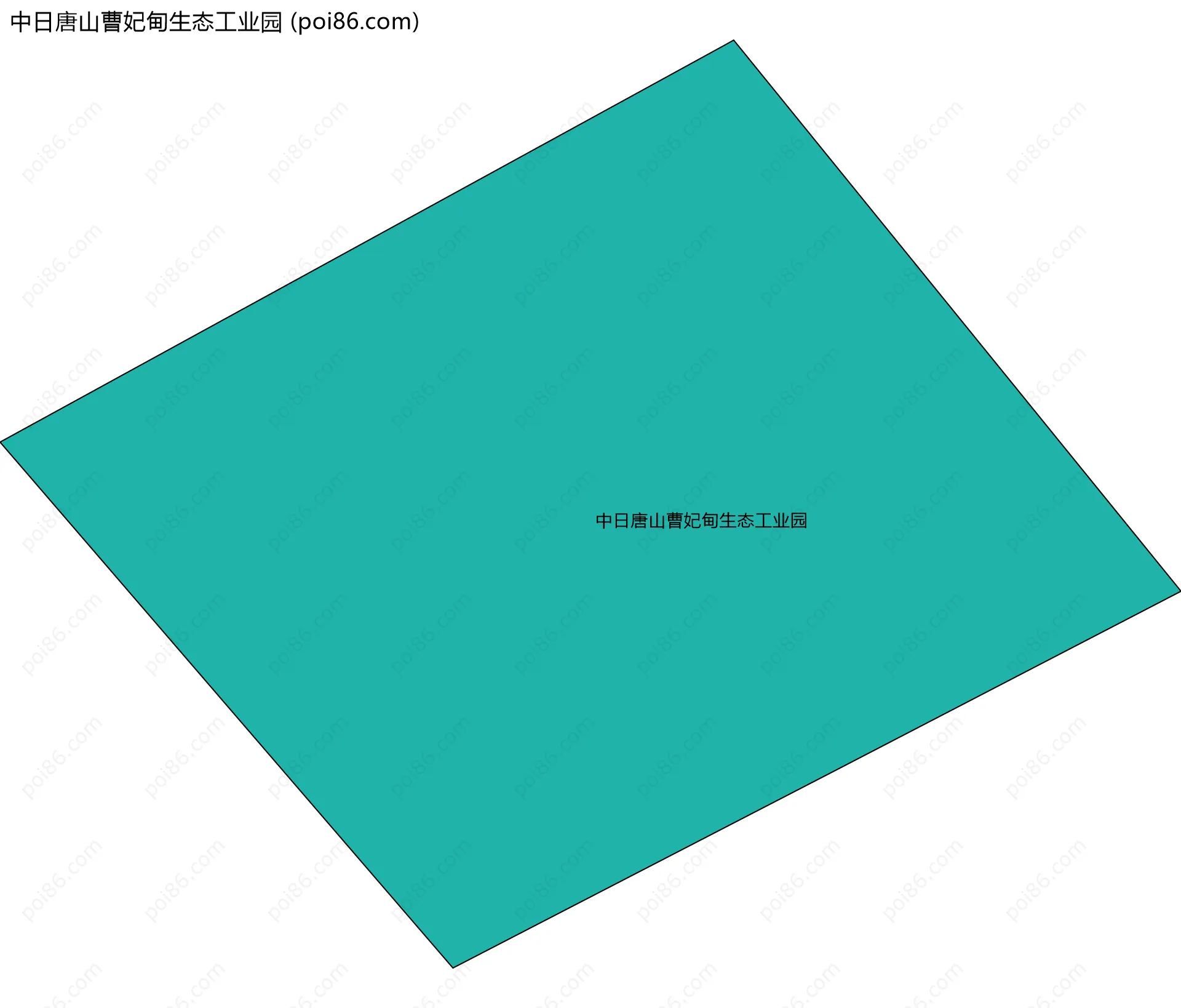 中日唐山曹妃甸生态工业园边界地图