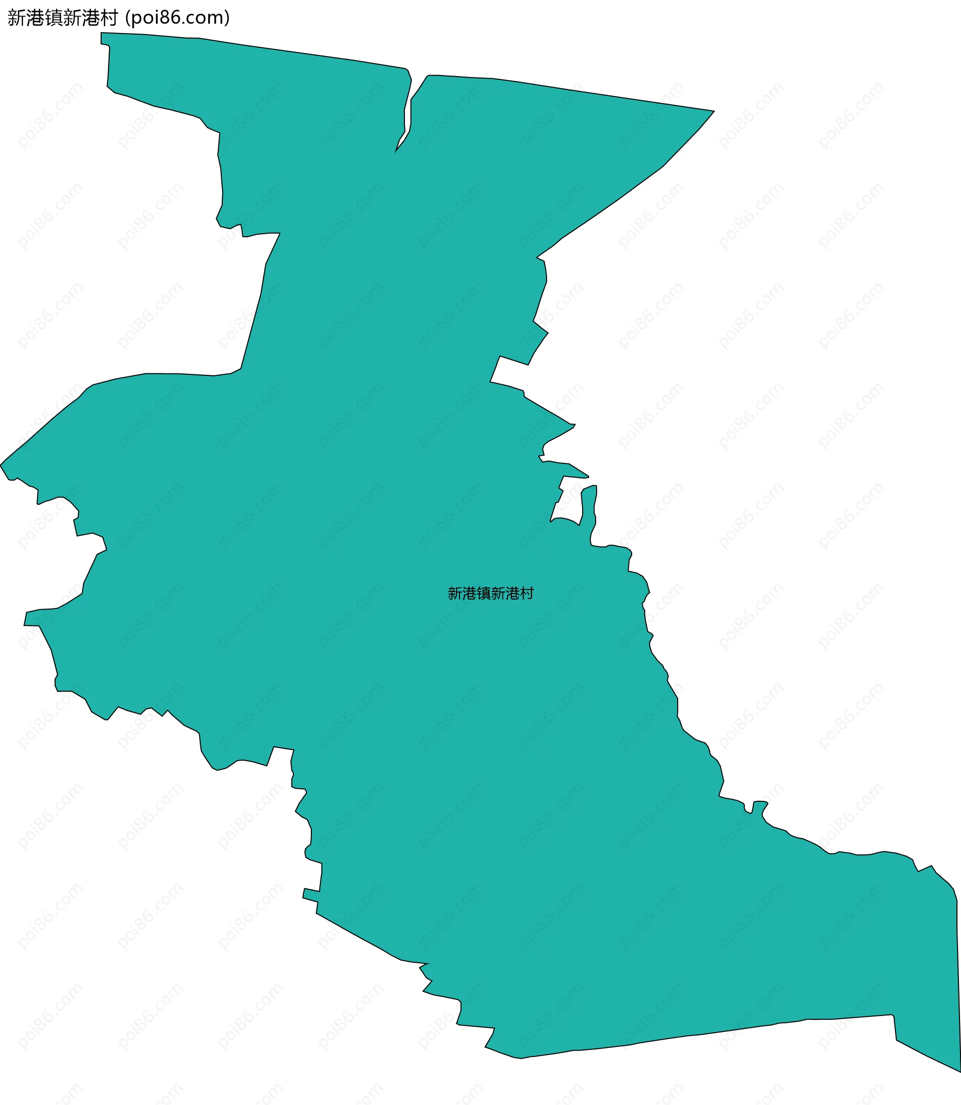 新港镇新港村边界地图