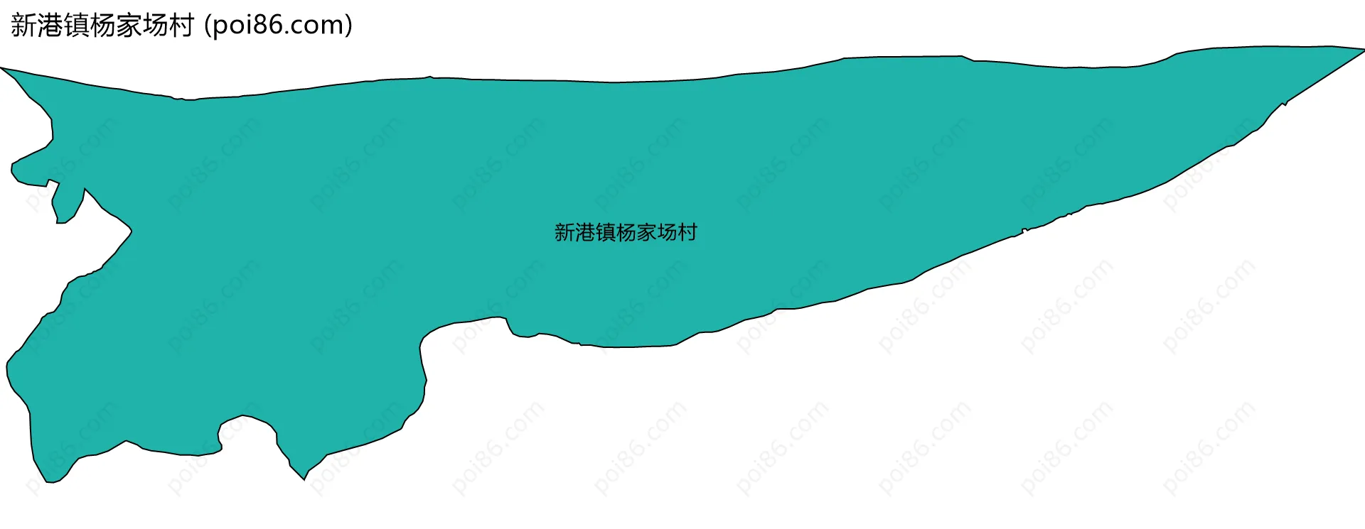 新港镇杨家场村边界地图