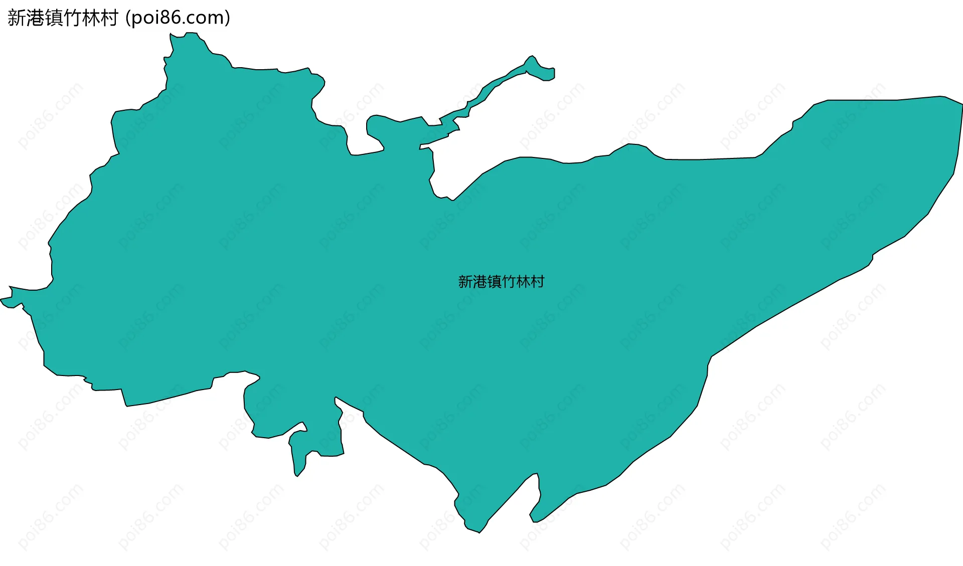 新港镇竹林村边界地图