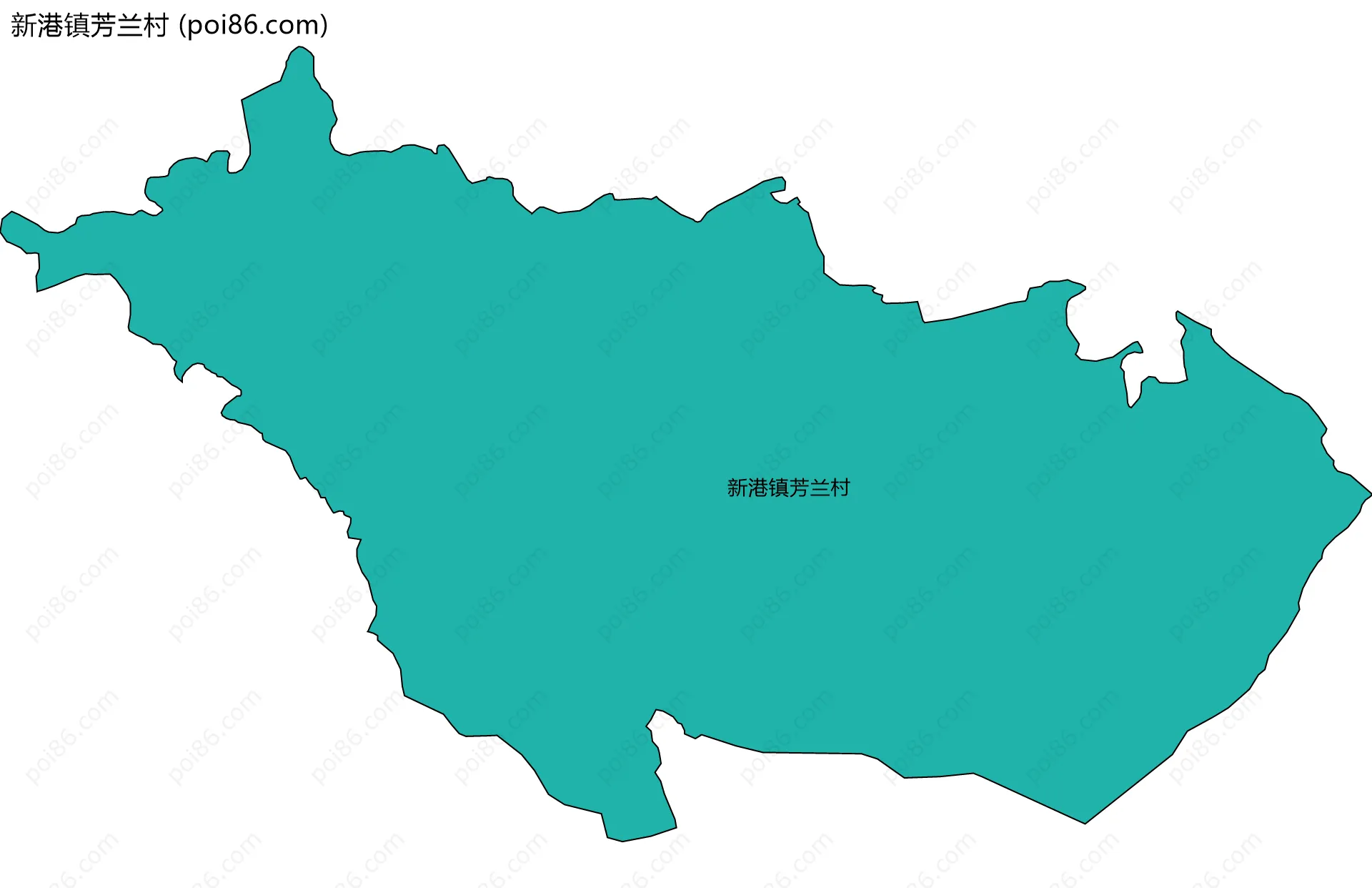 新港镇芳兰村边界地图