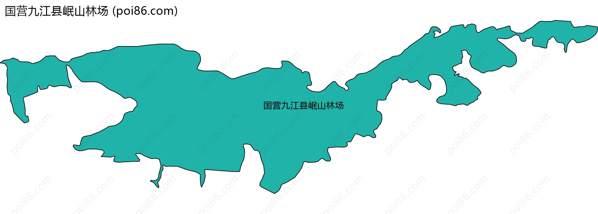 国营九江县岷山林场边界地图(五级行政区划)